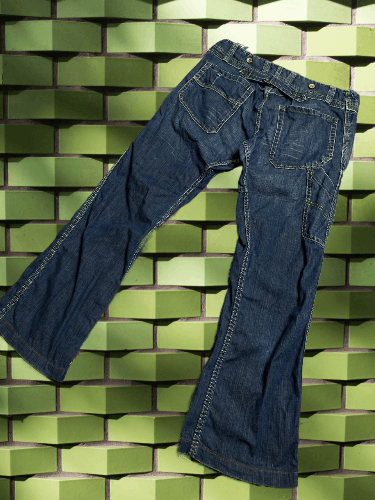 Obelisk デニム Archive Y2K Anybird Men Vintage Washed Jeans Harajuku Loose Jeans Y2k