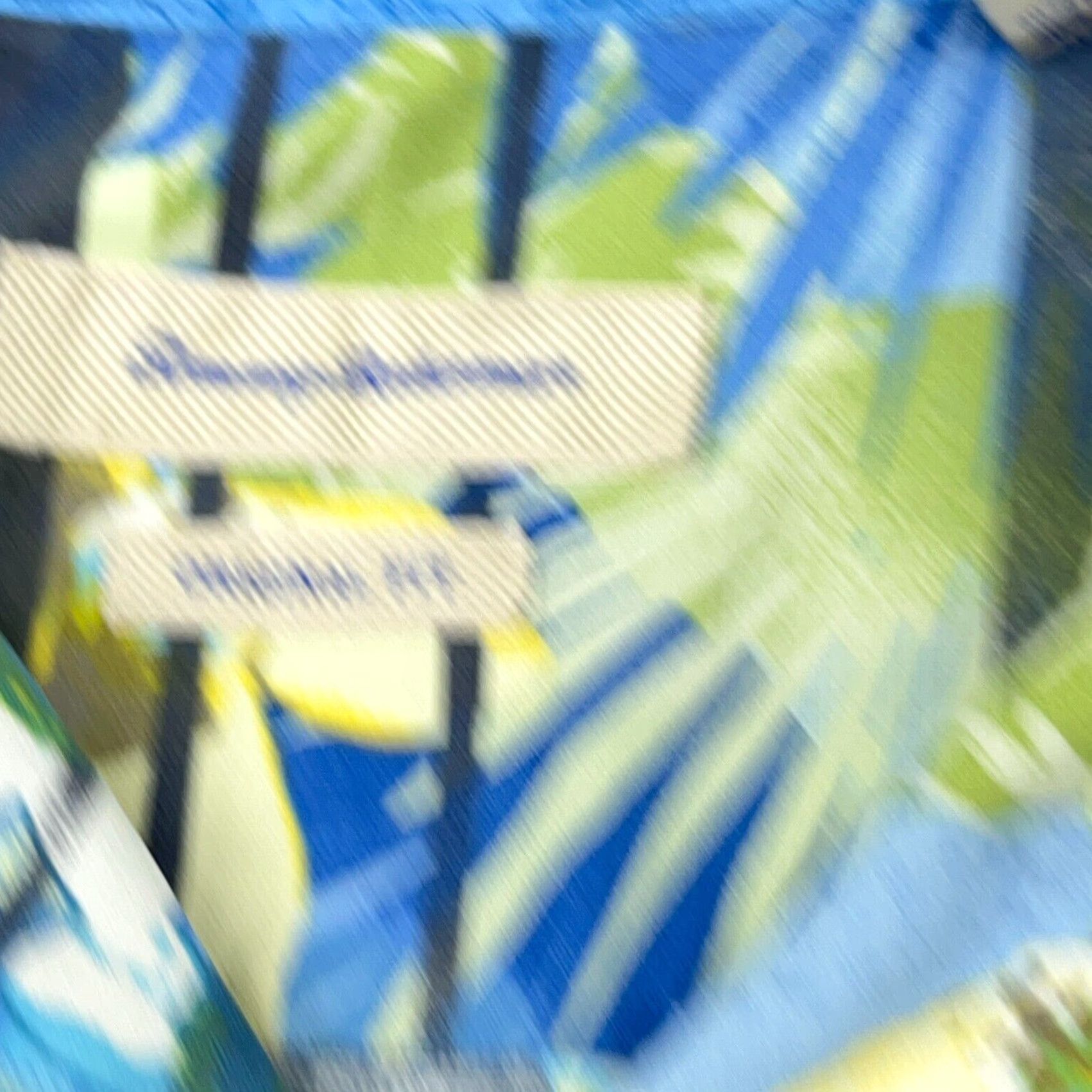 Tommy Bahama Tommy Bahama Shirt Men XXL Silk Button Up Blue Yellow Floral Hawaiian IslandZone Mens Size US XXL / EU 58 / 5 - 6 Thumbnail