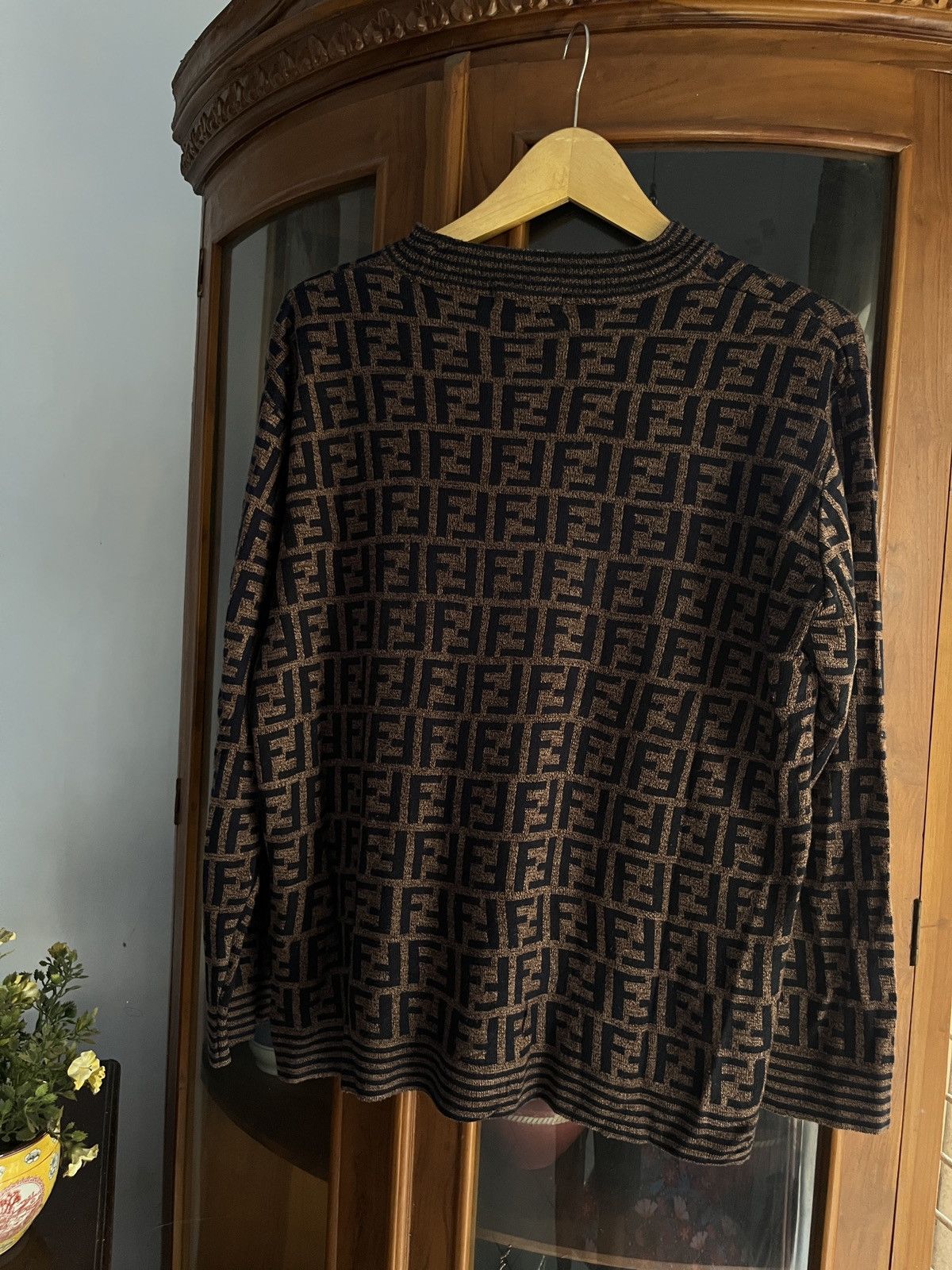 Fendi 💥Send Offer 💥 Vintage Fendi zucca Monogram Knit sweater Size US M / EU 48-50 / 2 - 3 Thumbnail