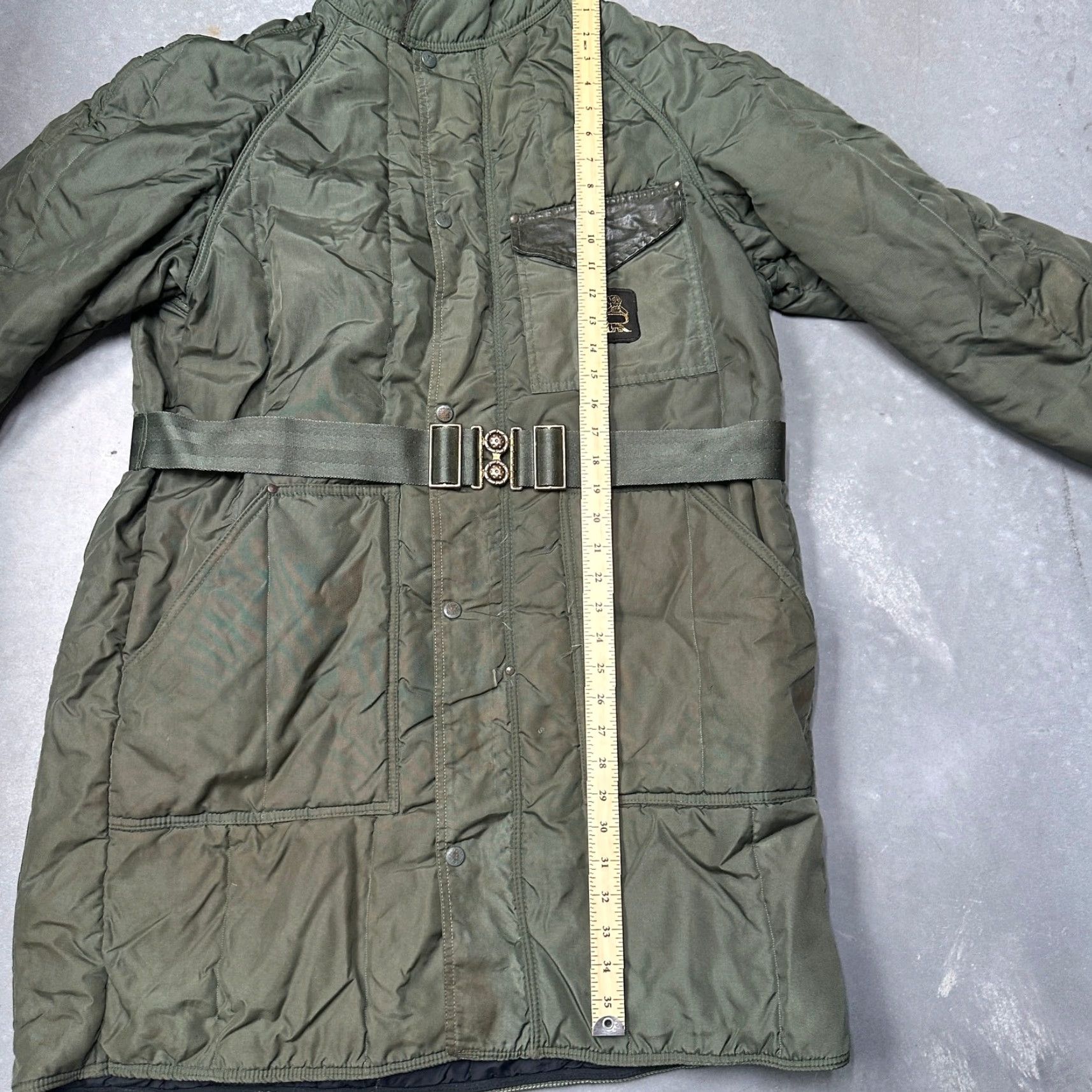 Refrigiwear VINTAGE RefrigiWear Belted Coat Jacket Mens Large Full Zip Green Insulated Parka Belted Long Workwear Parka Mens Size US L / EU 52-54 / 3 - 5 Thumbnail