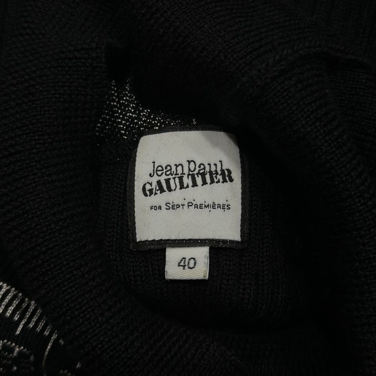 Japanese Brand × Jean Paul Gaultier Japan Limited Tape Measure Designed Turtleneck Knit Pullover Size US XS / EU 42 / 0 - 8 Thumbnail
