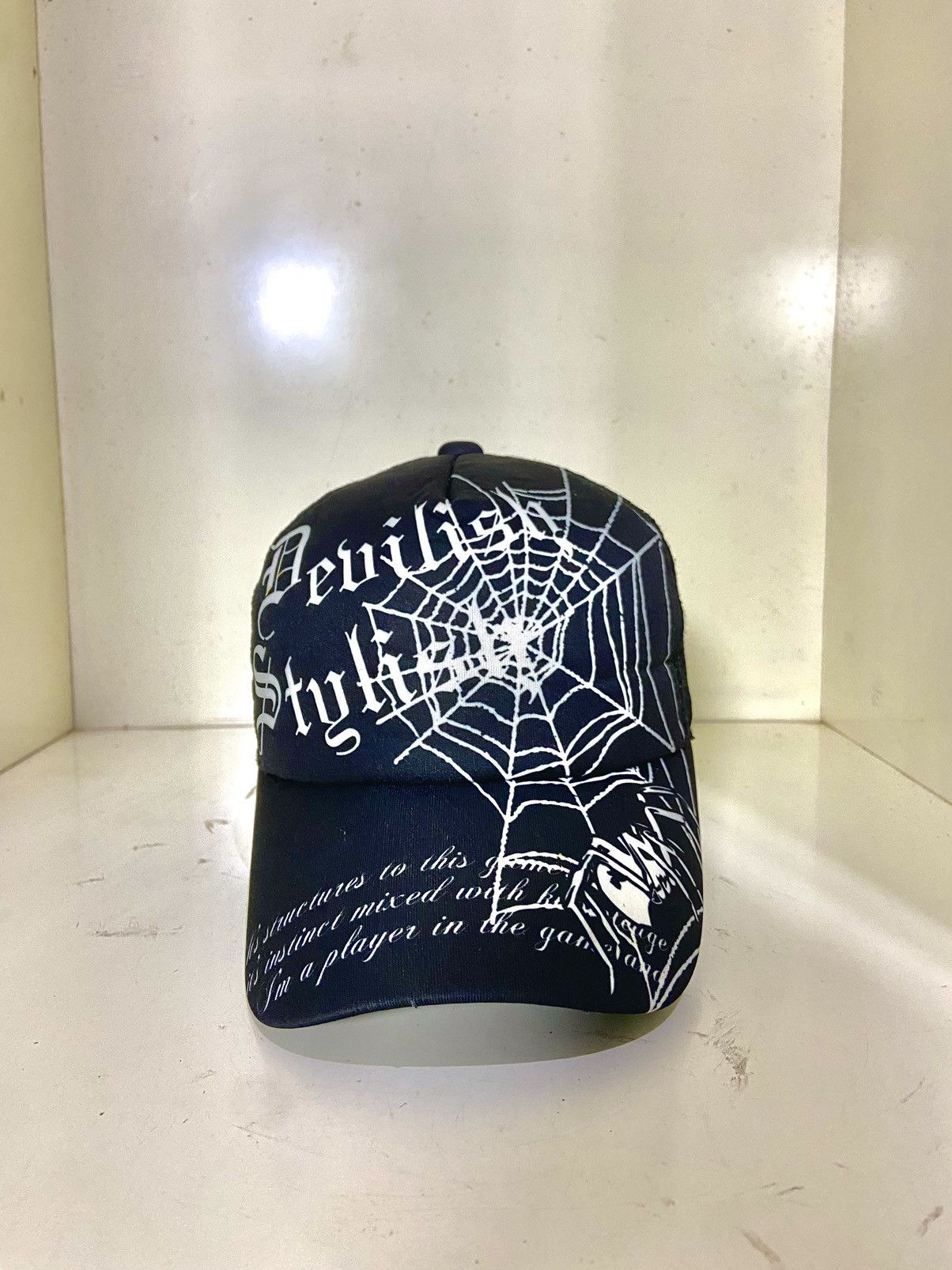 If Six Was Nine 2000s doublefocus devils stylish black spider trucker hat Size ONE SIZE - 1 Thumbnail