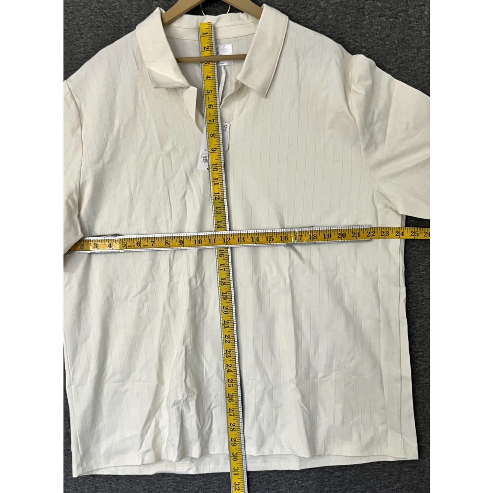 Vintage Ladarius Campbell STYLUS X Men's Stripe Shirt Ivory Polo 2XL Size US XXL / EU 58 / 5 - 4 Thumbnail