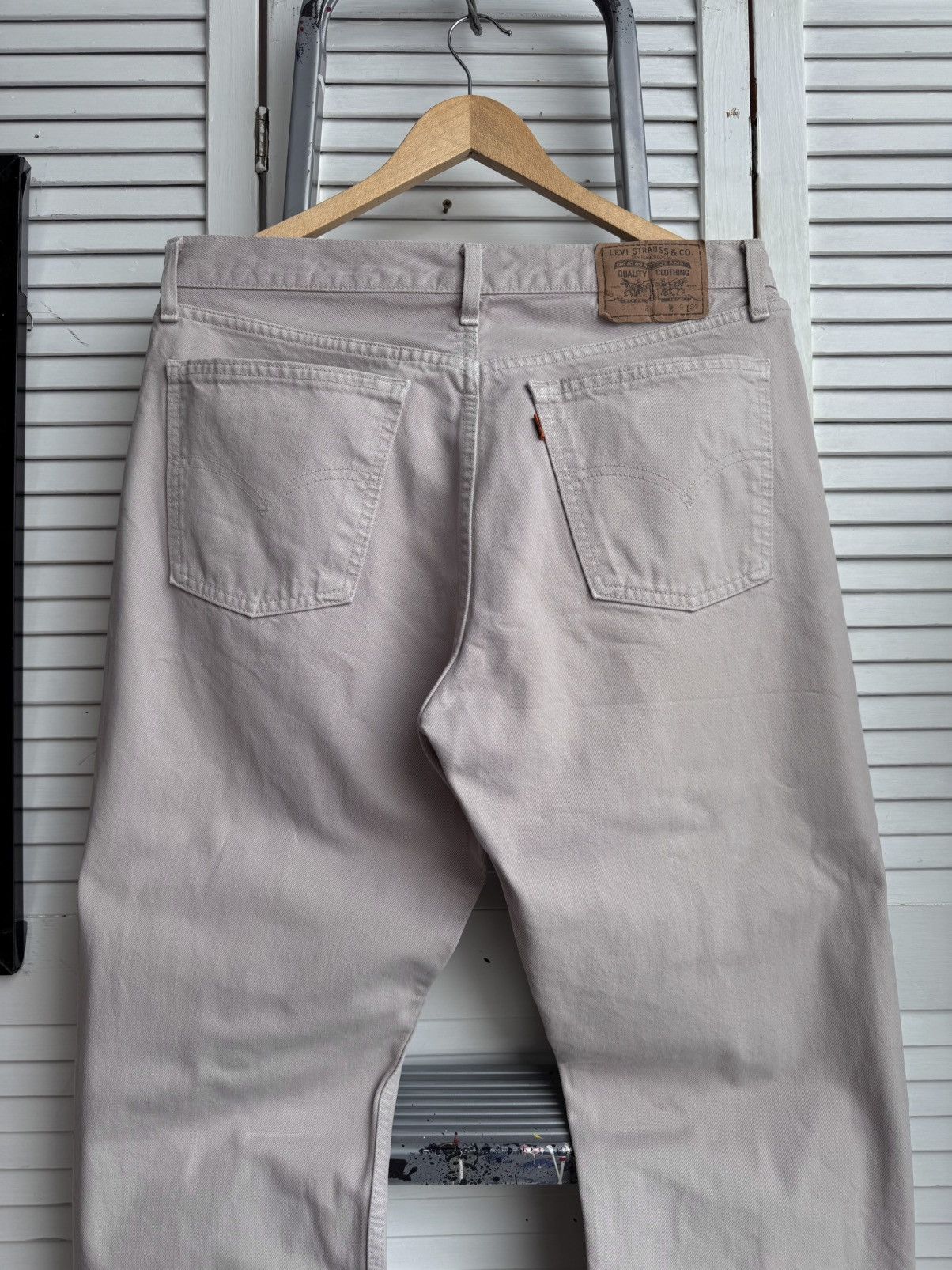 Levi's Vintage Levi’s 615 Orange Tab USA Beige Straight Jeans 36x32 Size US 36 / EU 52 - 8 Thumbnail