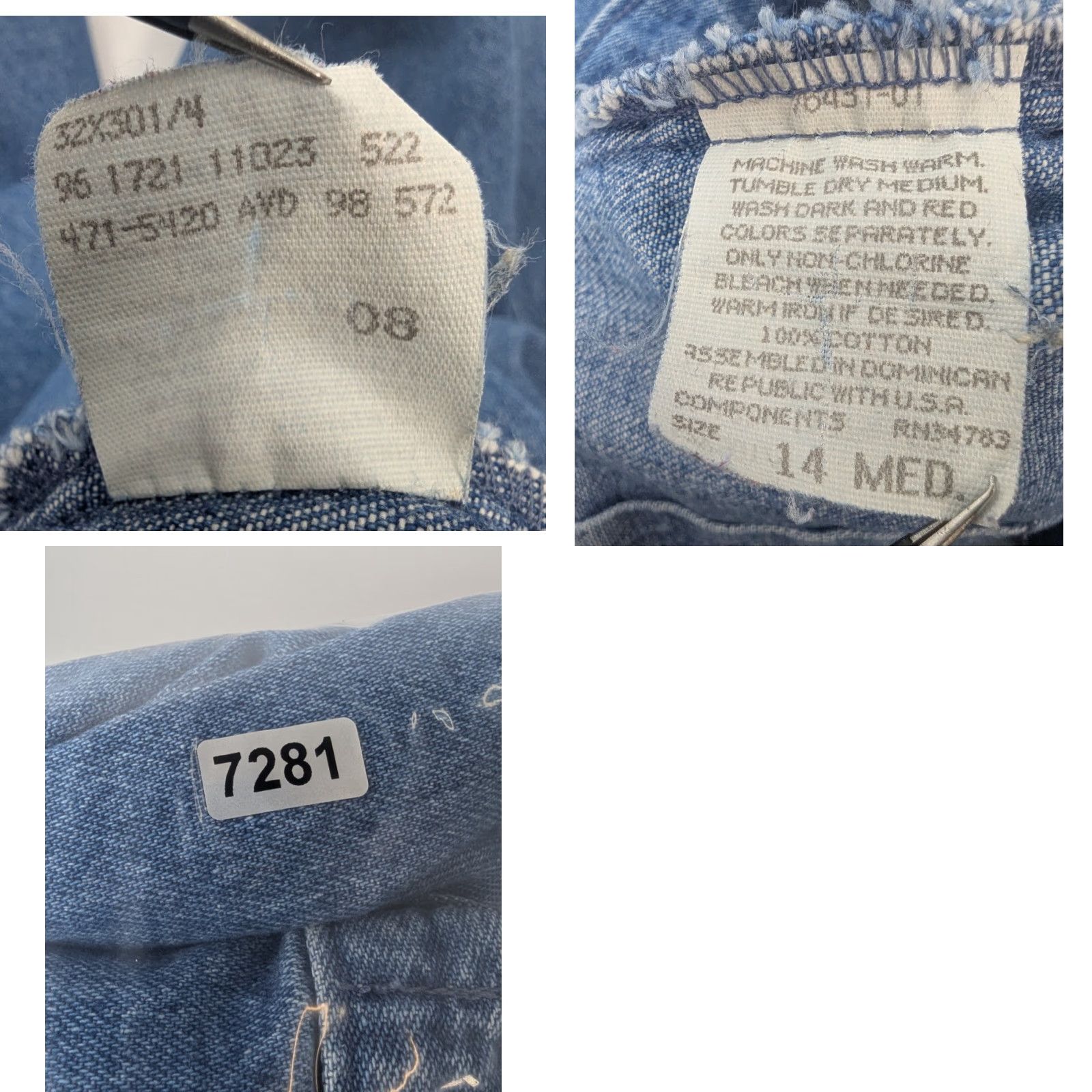 Lee VINTAGE Lee Pleated High Rise Denim Blue Jeans Women’s 14 Talon Zipper Size 36" / US 14 / IT 50 - 9 Thumbnail