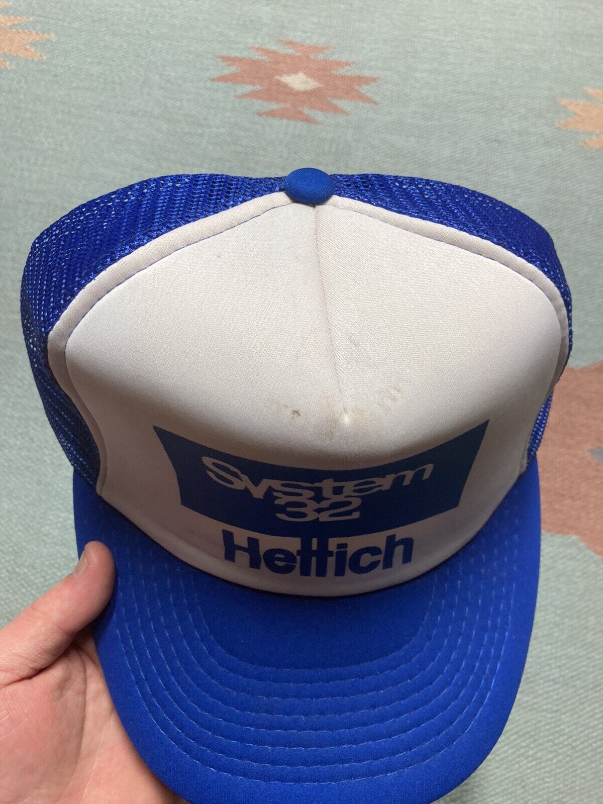 Vintage trucker hat system 32 Hettich Germany builders construction Size ONE SIZE - 3 Thumbnail