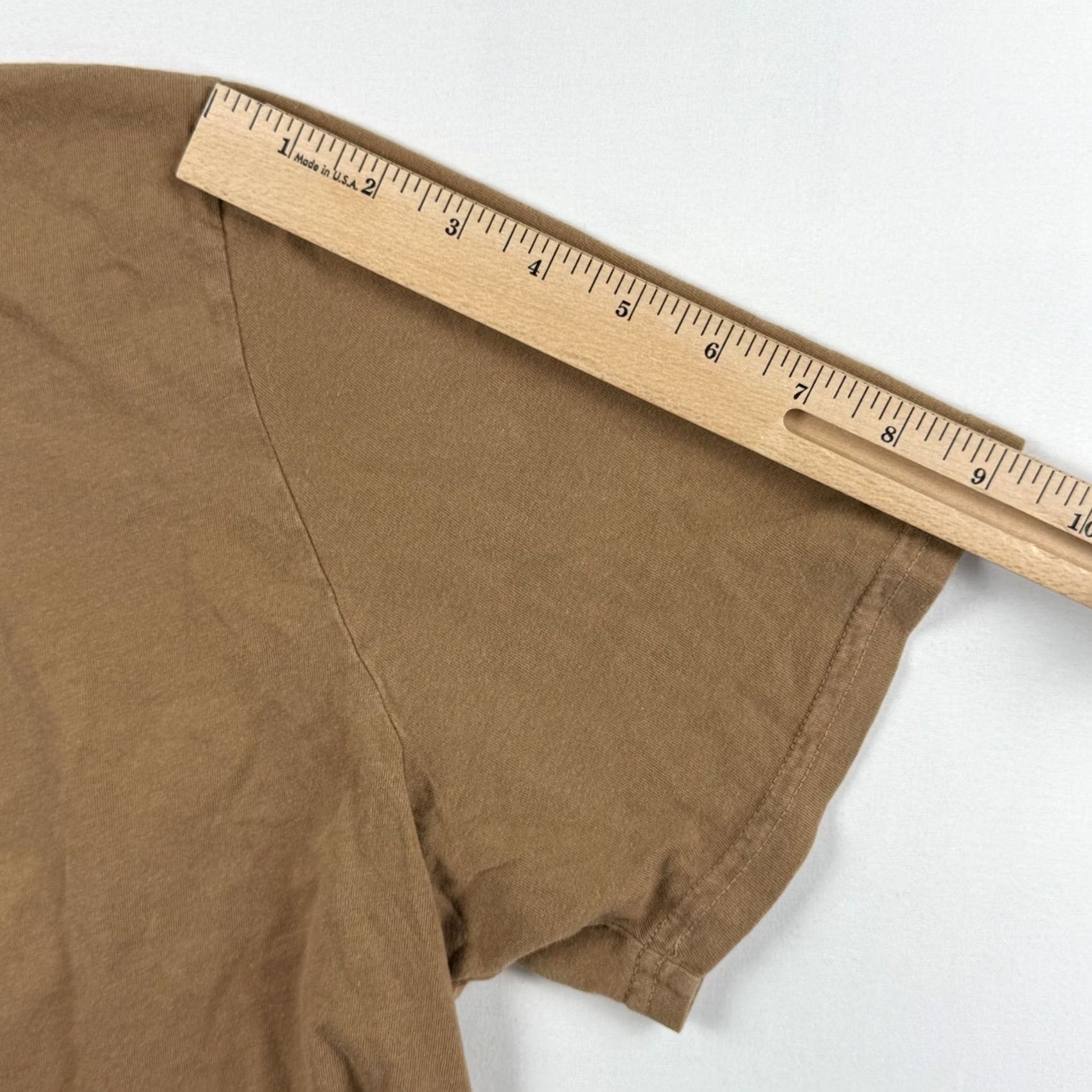 Vintage Filth Mart T-Shirt Womens XL Cropped Short Sleeve Brown KnIT Cotton Marfa Texas El Cosmico Vintage? Size XL / US 12-14 / IT 48-50 - 4 Thumbnail