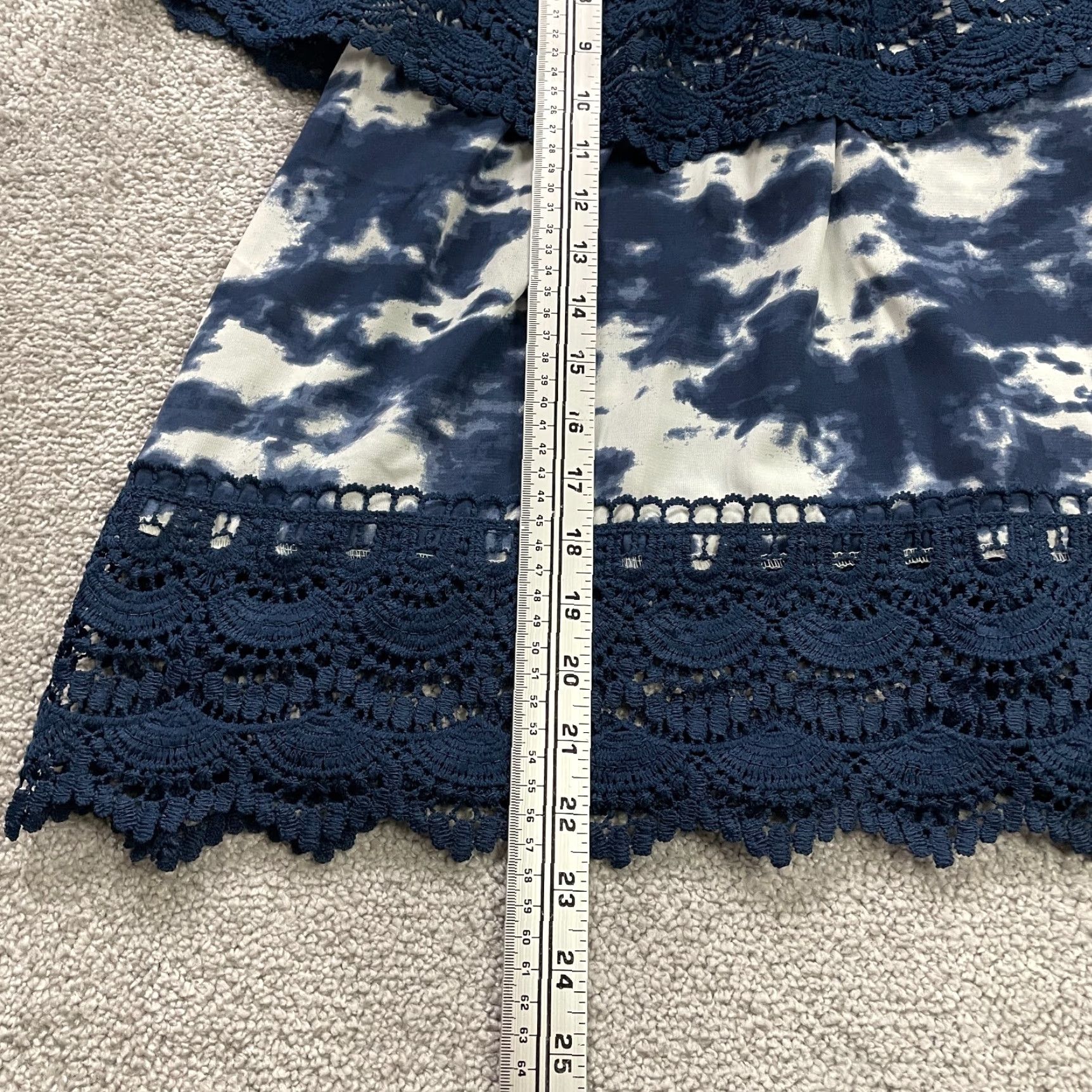 Vintage No Boundaries Blues Tie Dye Cold Shoulder Blouse Juniors XXL Blue Casual Size XXL / US 16-18 / IT 52-54 - 6 Thumbnail