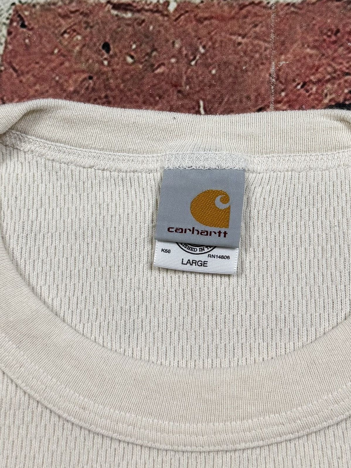 Carhartt Vintage Carhartt Thermal Waffle Knit Long Sleeve Shirt K56 Size US L / EU 52-54 / 3 - 7 Thumbnail