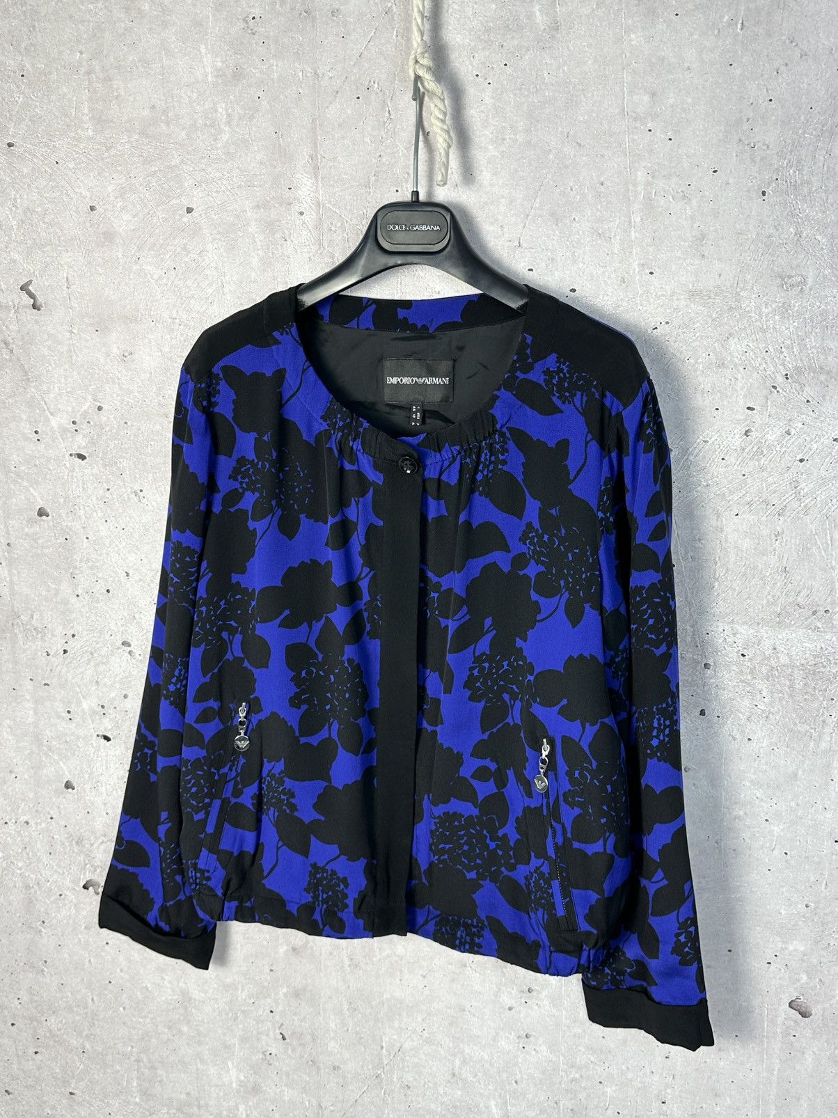 Emporio Armani Emporio Armani Silk Floral Print Buttons Pocket Light Jacket Size XL / US 12-14 / IT 48-50 - 1 Thumbnail