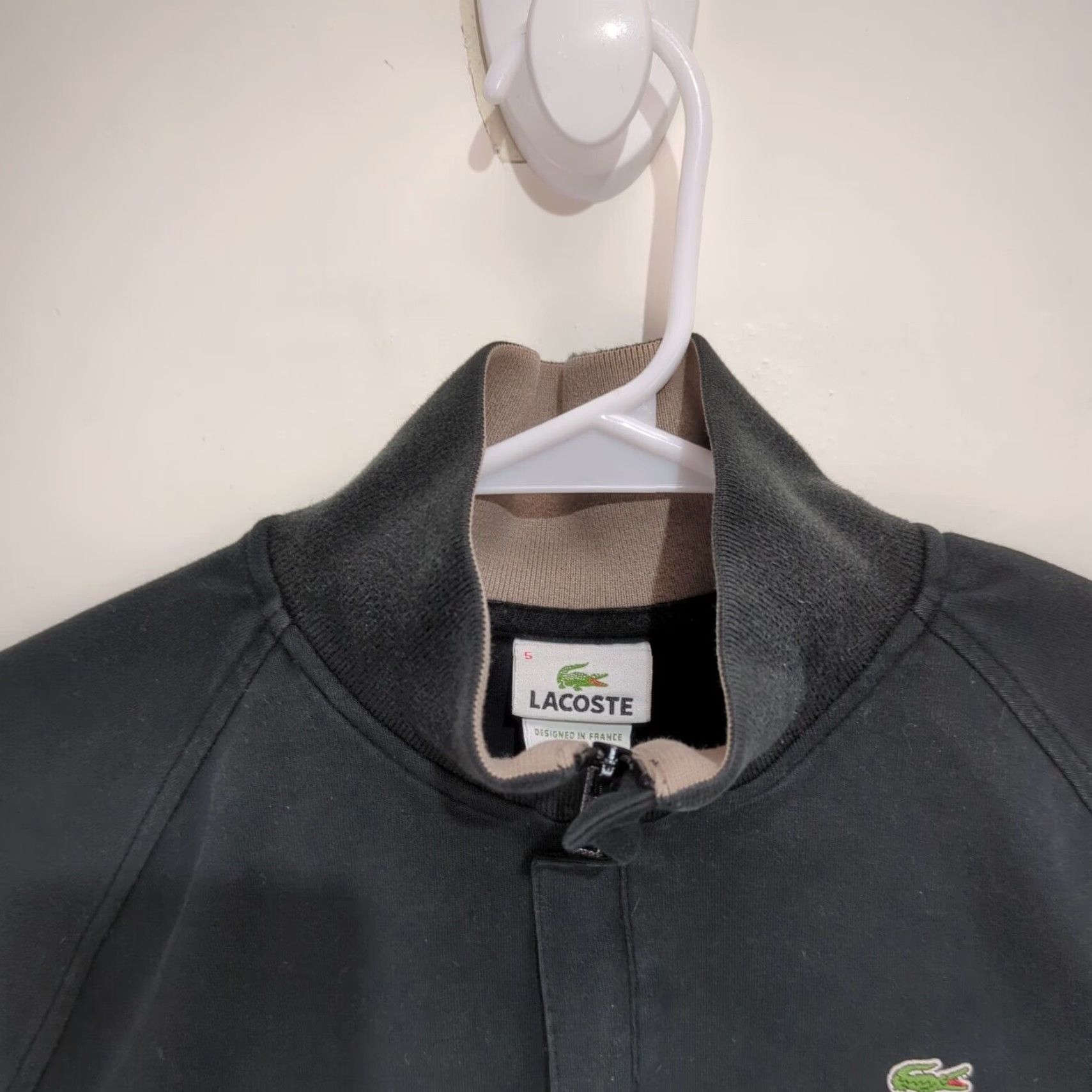 Lacoste LACOSTE Sweater Men’s Large Black Knit 1/4 Zip Pullover Long Sleeve Logo Casual Size US L / EU 52-54 / 3 - 3 Thumbnail