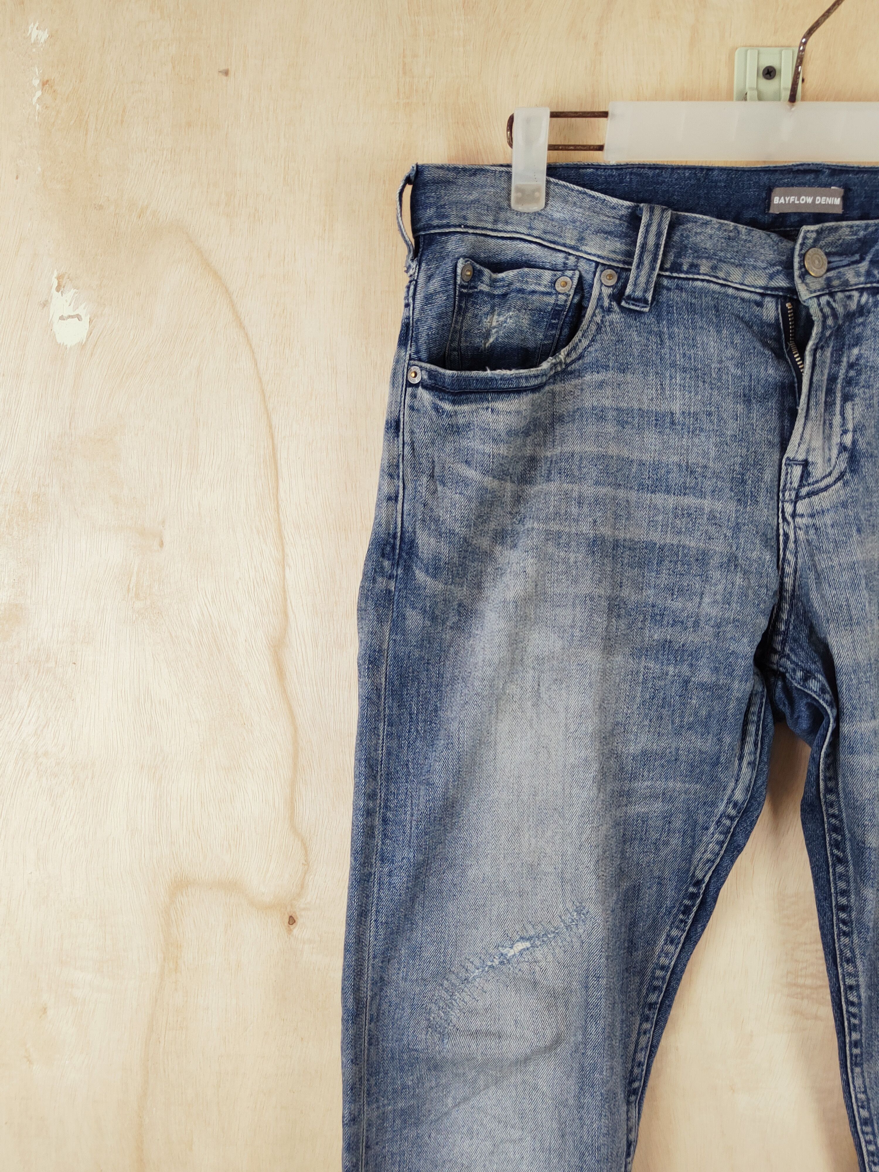 Bayflow Blue Faded Distressed Ripped Jeans #S2652