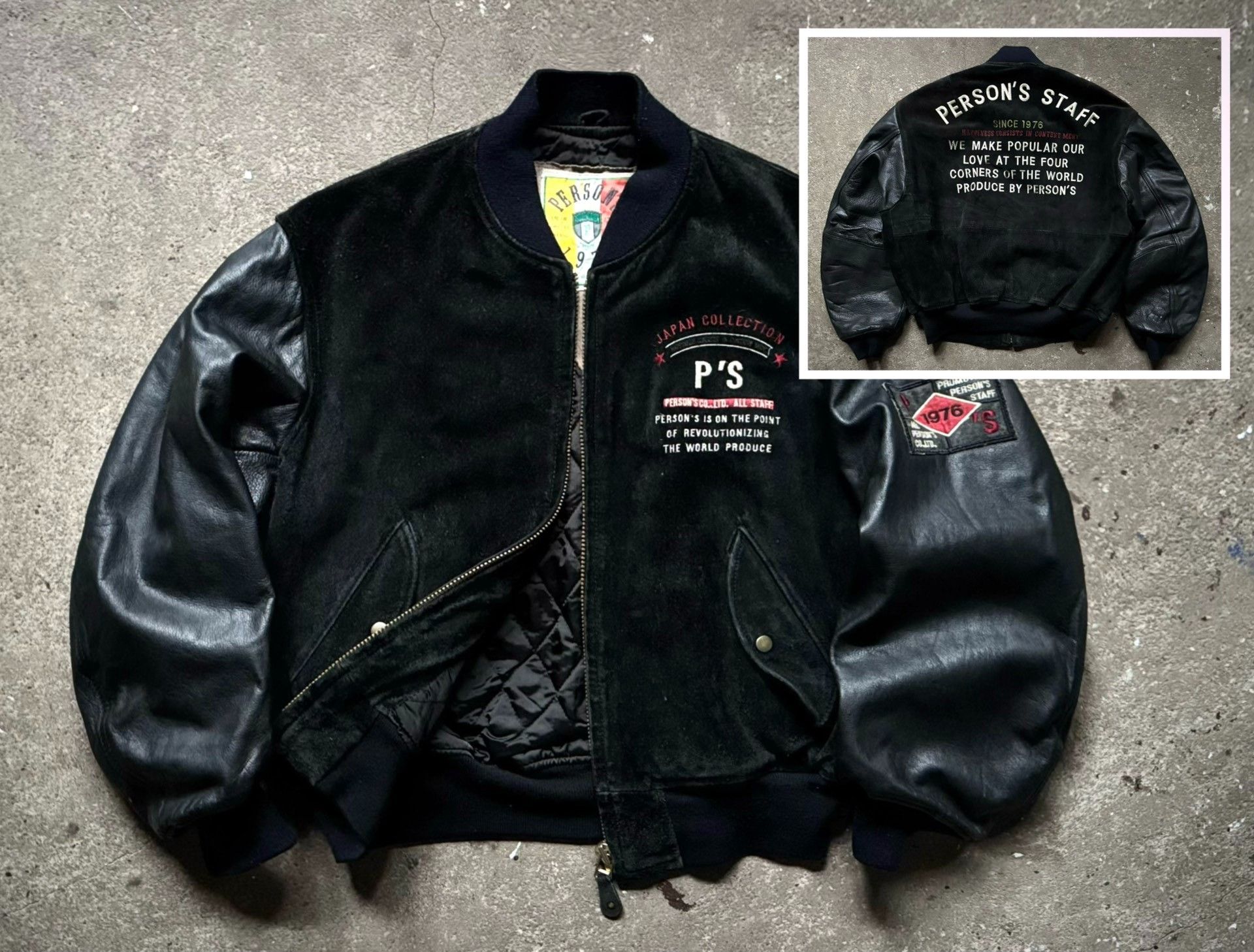 Vintage Vintage 80s Person's Leather Baseball Jacket Size US M / EU 48-50 / 2 - 1 Thumbnail
