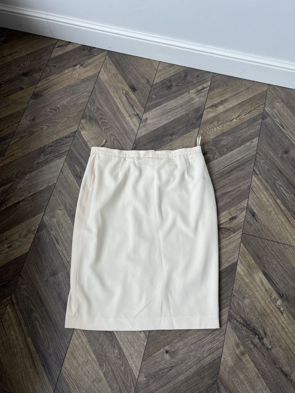 Designer × Escada × Vintage Vintage ESCADA Cream White Pencil Skirt Elegant Office Wear Size M / US 6-8 / IT 42-44 - 3 Thumbnail