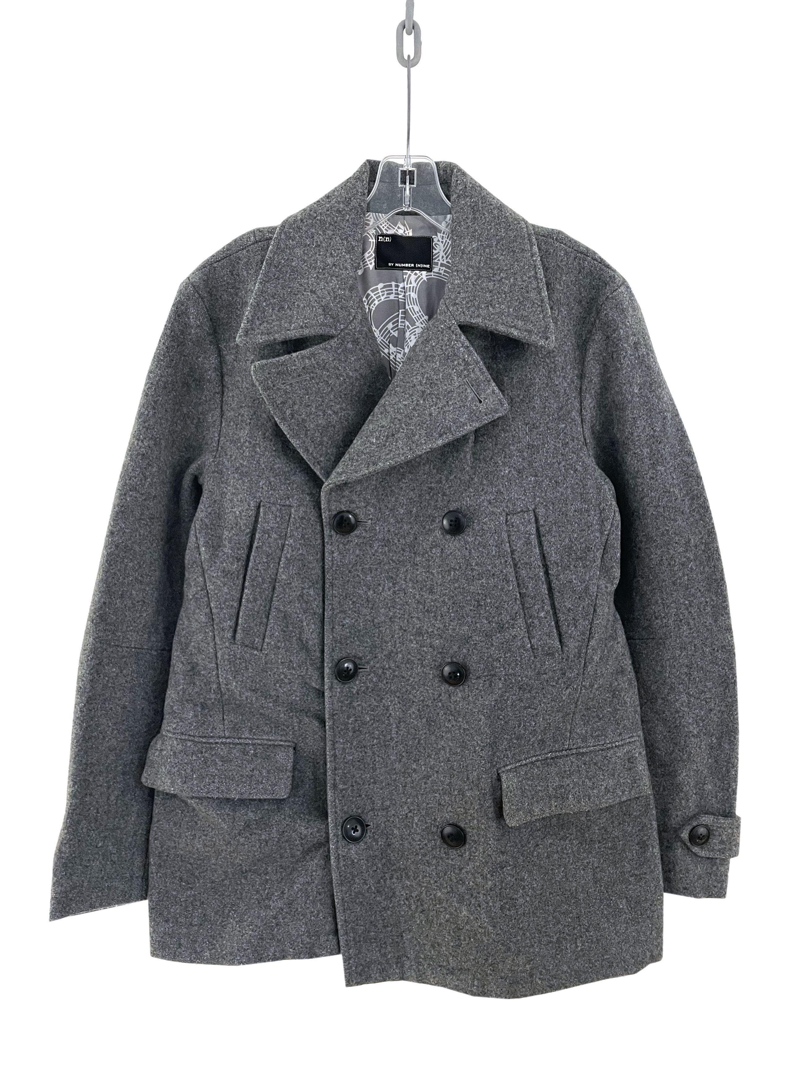 Number (N)ine Wool Peacoat Size US XL / EU 56 / 4 - 1 Thumbnail
