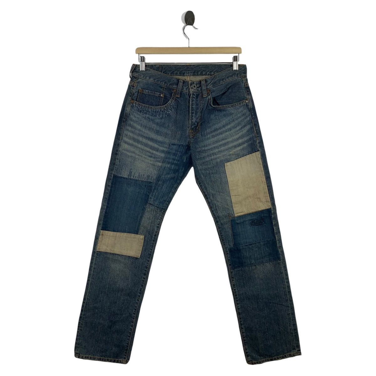If Six Was Nine × Japanese Brand JAPANESEBRAND patchwork blue jeans Size US 30 / EU 46 - 1 Thumbnail