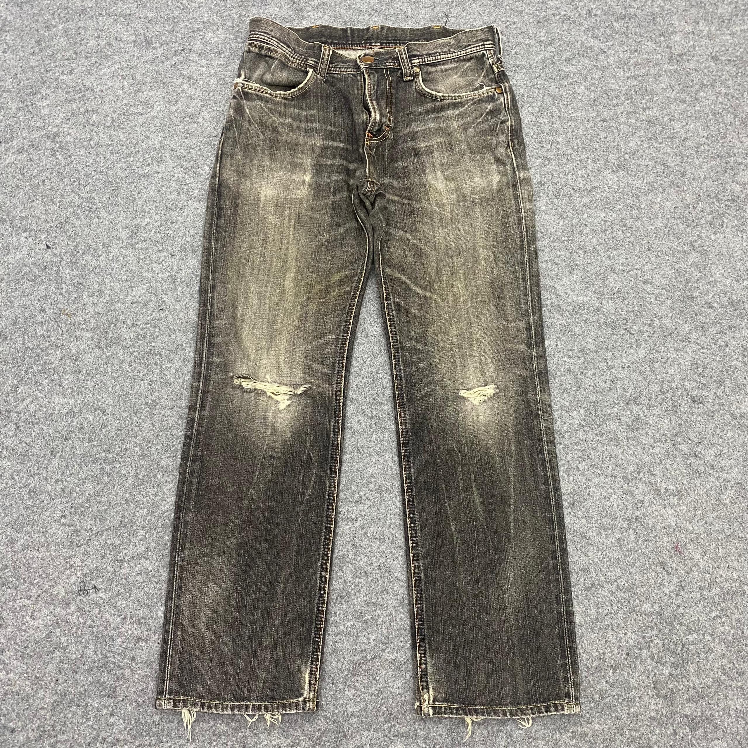 Japanese Brand 💥Best Offer💥Vintage Wrangler Distressed Denim Size US 30 / EU 46 - 1 Thumbnail