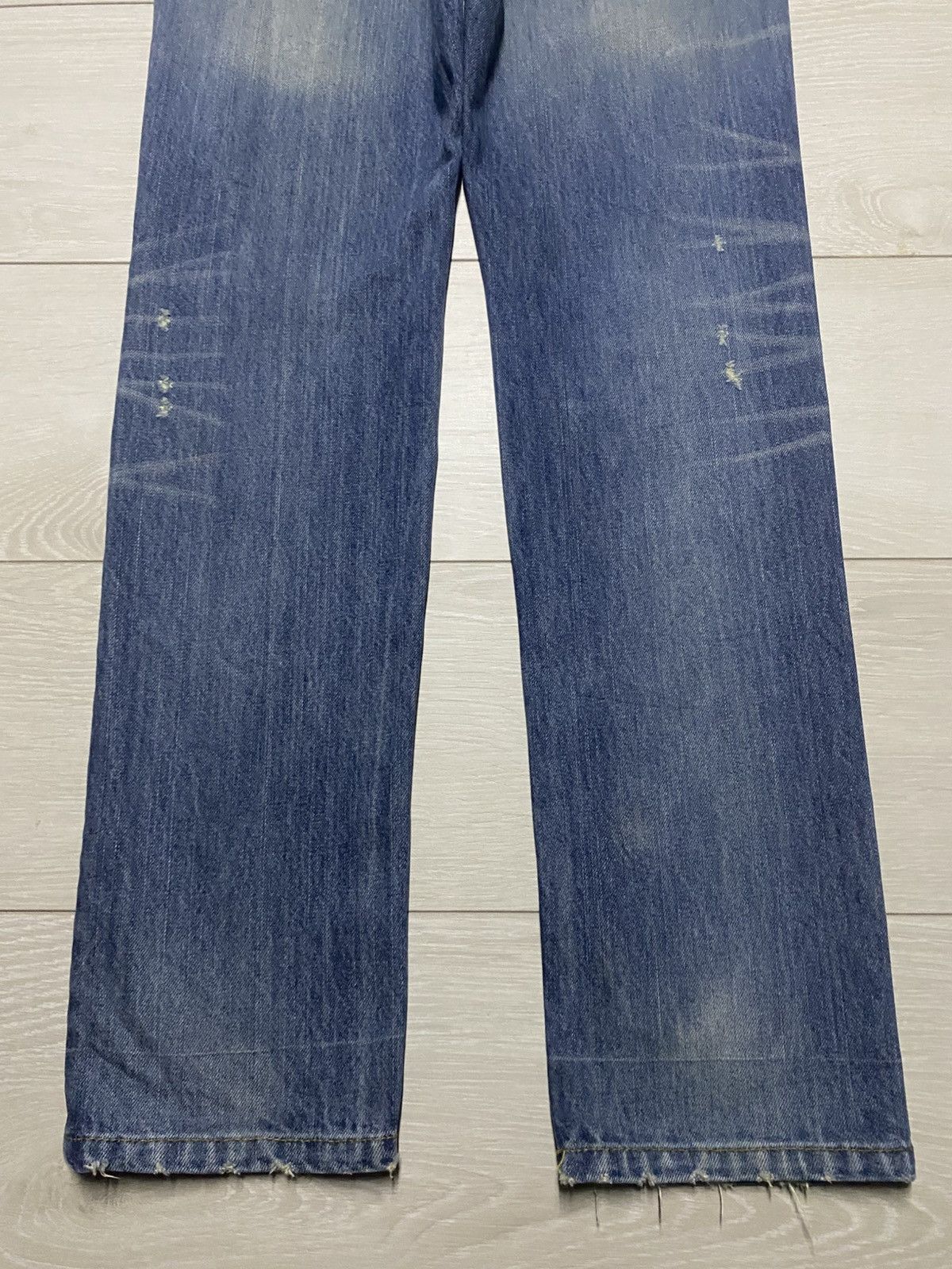 Japanese Brand Vintage Japanese Brand Whisker Distressed Skinny Jeans Size US 32 / EU 48 - 6 Thumbnail