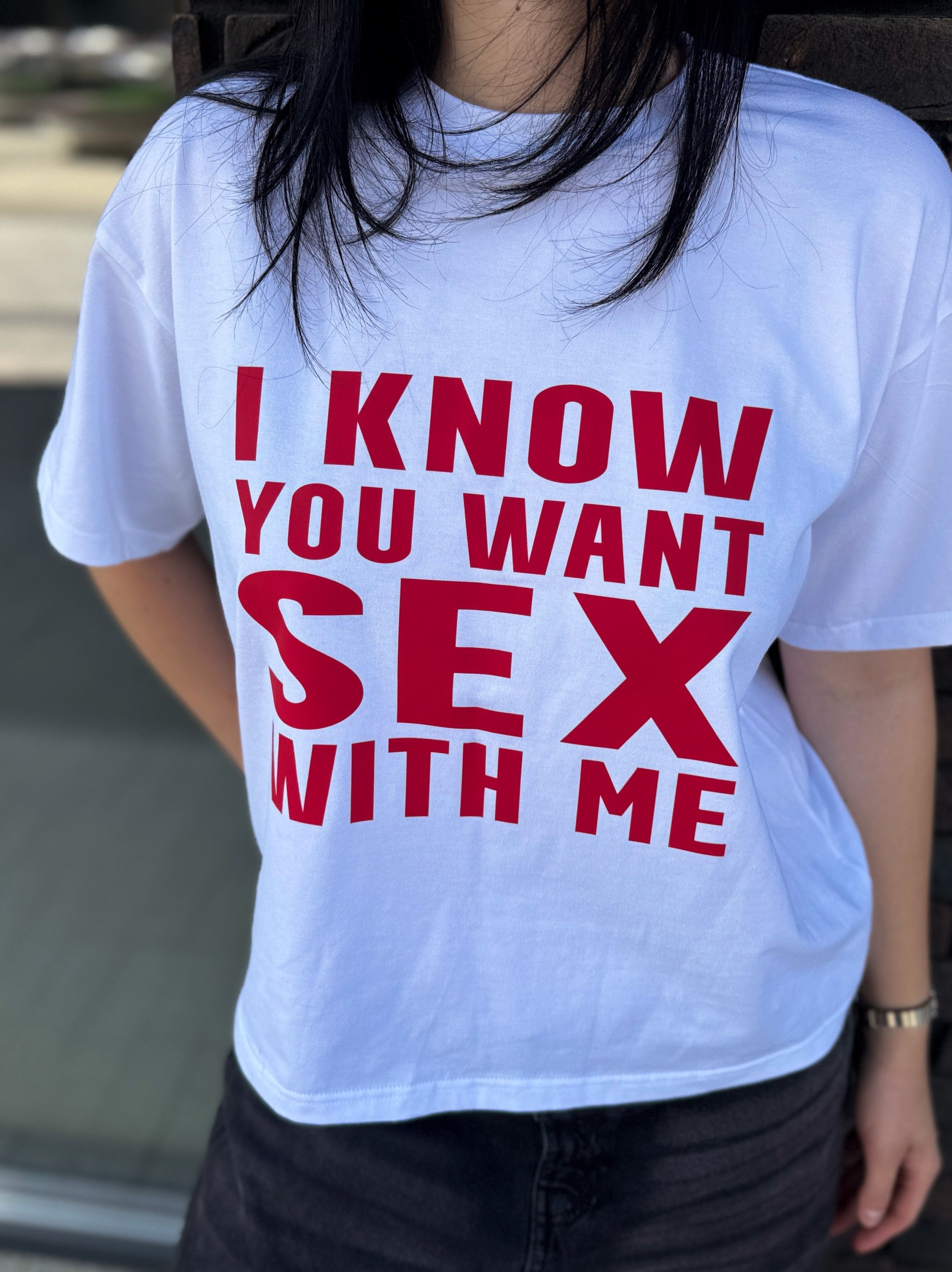 Vintage STREETWEAR 🔥I KNOW U WANT SEX WITH ME TEE CALL ME 90s Size US M / EU 48-50 / 2 - 3 Thumbnail