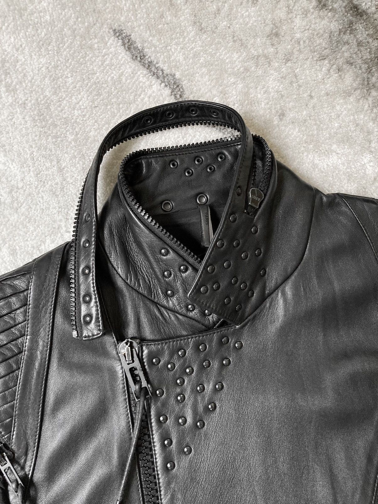Dior × Hedi Slimane S/S 2004 “Strip” Leather Biker Jacket Size US M / EU 48-50 / 2 - 13 Thumbnail
