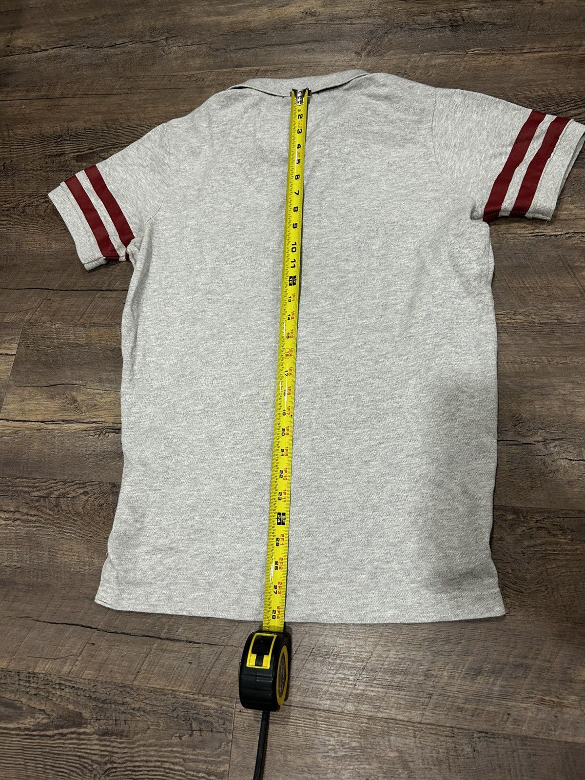 Ralph Lauren 💯 Black Fuel Club Grey Polo with Red Stripes 💯 Size US M / EU 48-50 / 2 - 8 Thumbnail