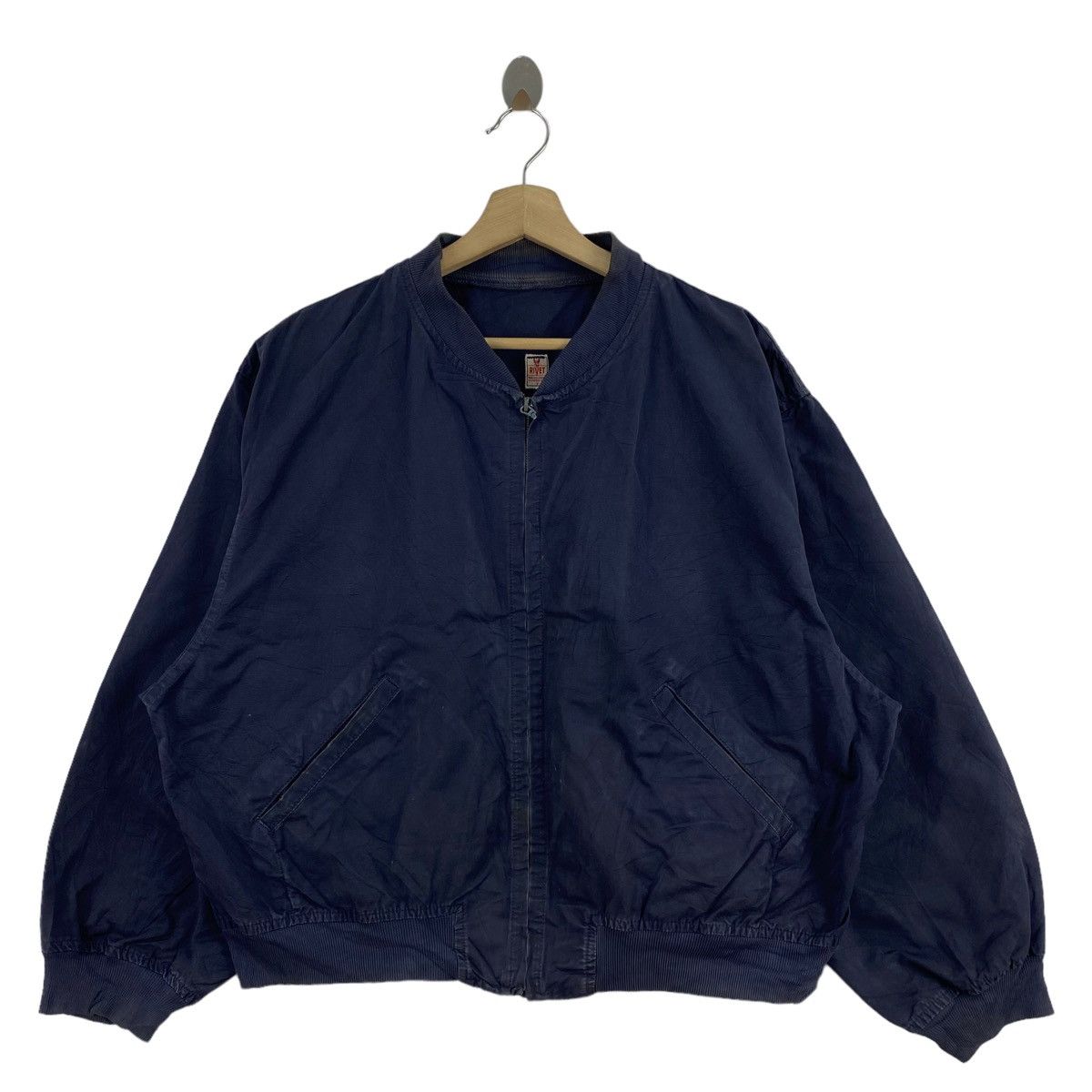 Japanese Brand RIVET Japanese Brand Trade Mark Brand Logo Print Navy Bomber Size US L / EU 52-54 / 3 - 1 Thumbnail