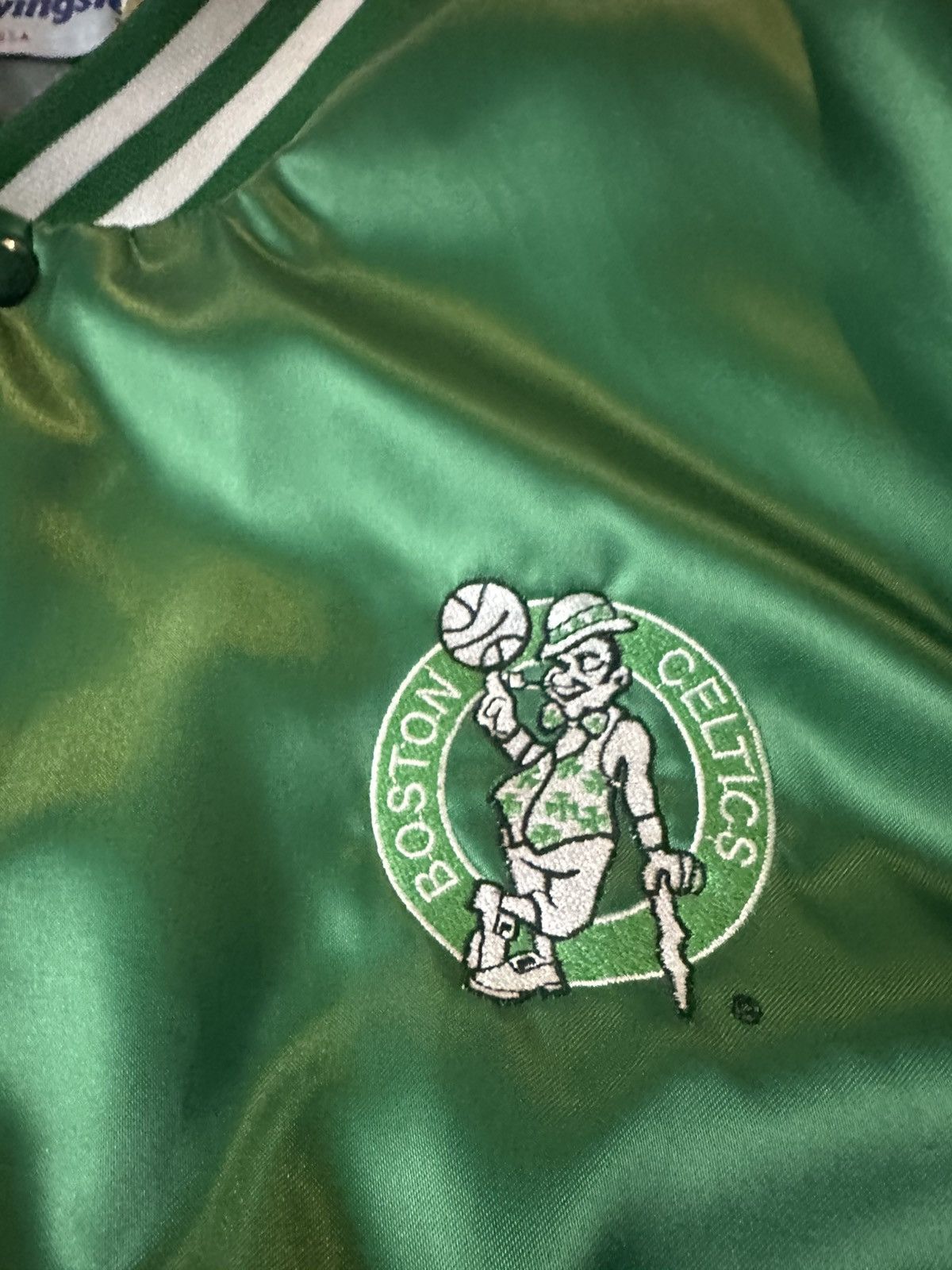 NBA × Swingster × Vintage Boston Celtics 80’s Satin jacket Size US XL / EU 56 / 4 - 2 Thumbnail