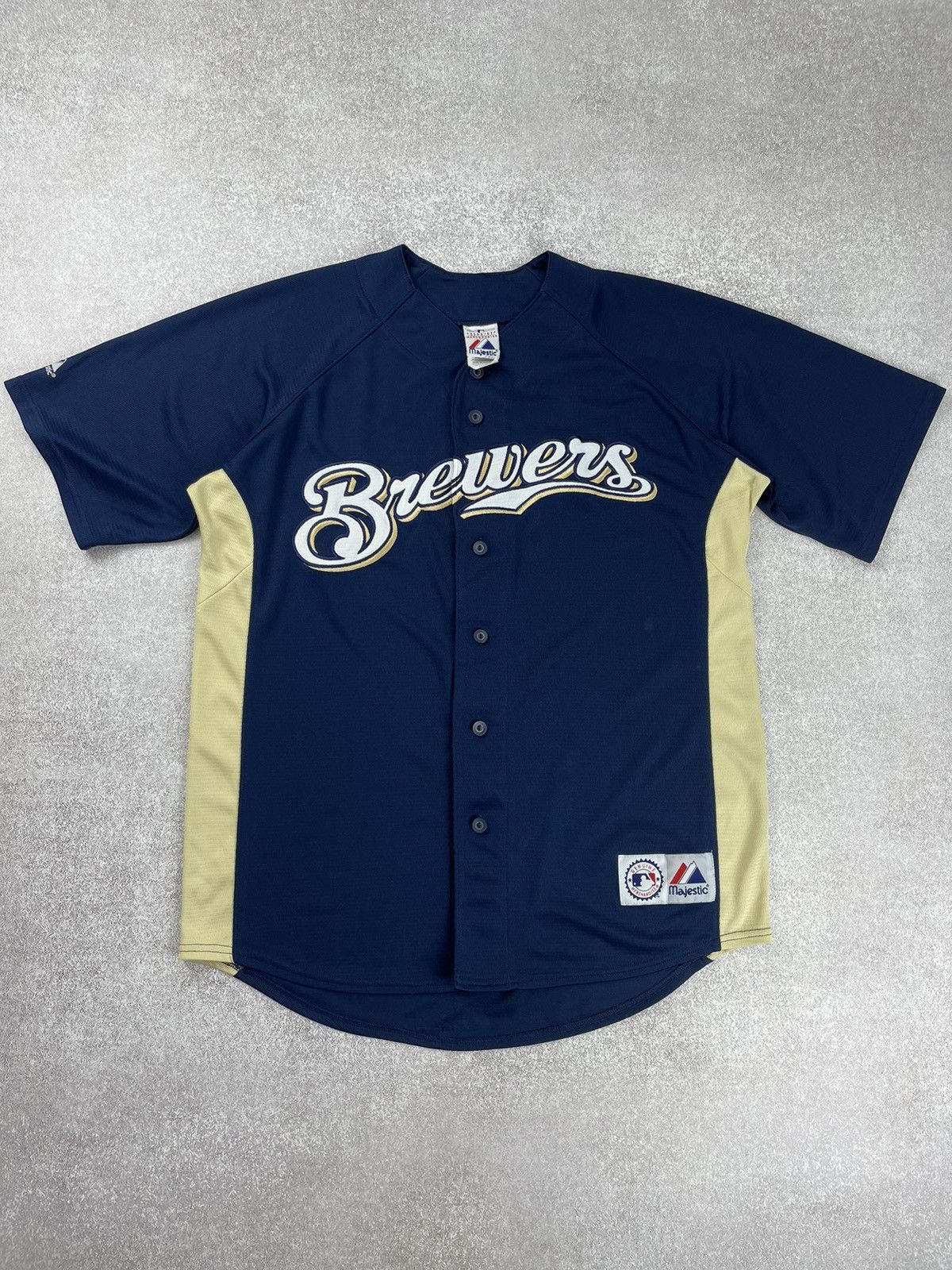 MLB × Majestic Vintage Majestic Milwaukee Brewers Baseball Jersey Shirt Size US L / EU 52-54 / 3 - 1 Thumbnail