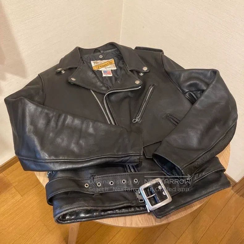 Schott Schott Leather coat Size US XXS / EU 40 - 2 Thumbnail