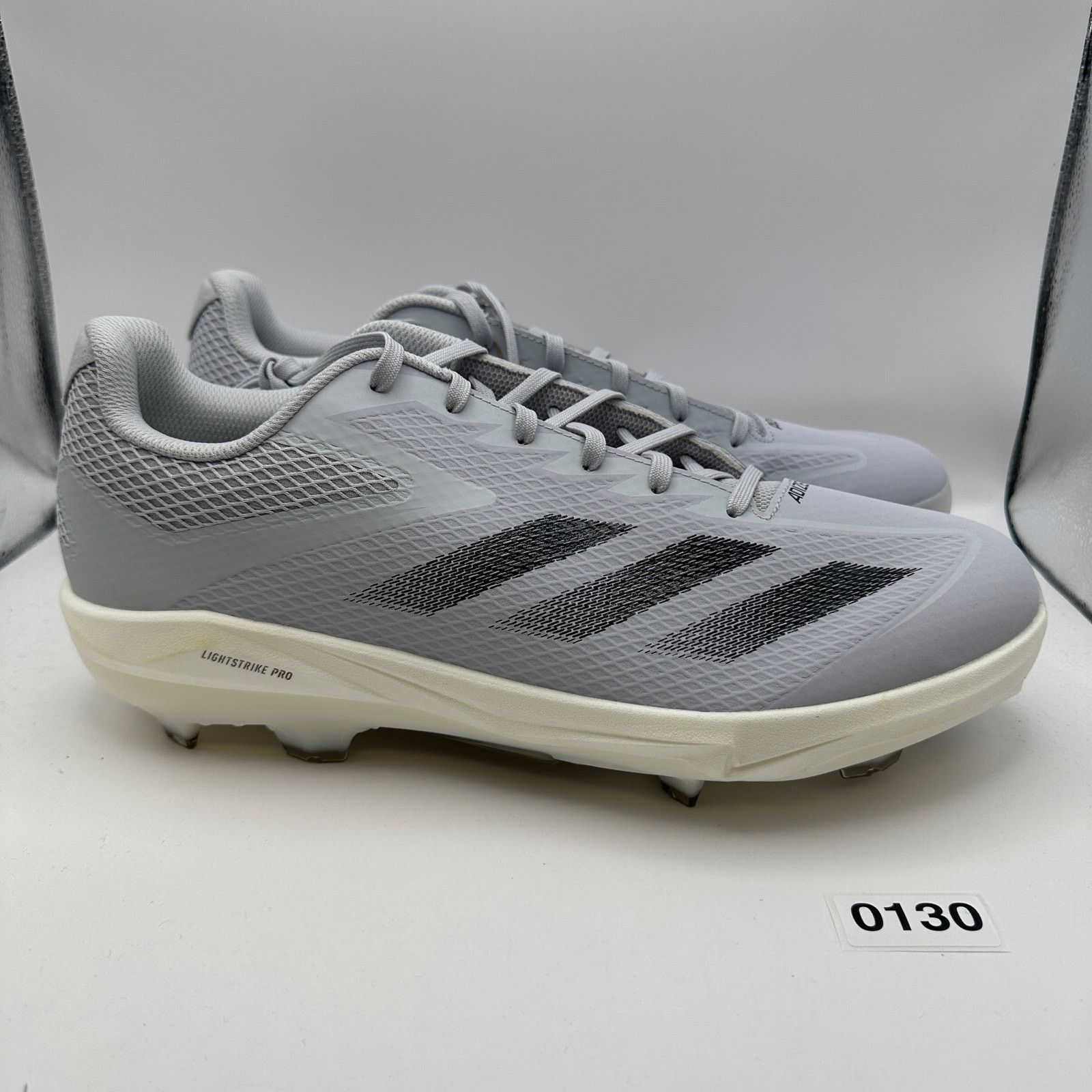 Adidas ADIDAS Adizero Electric Mens 14 Baseball Cleats Gray/Black Size US 14 / EU 47 - 5 Thumbnail