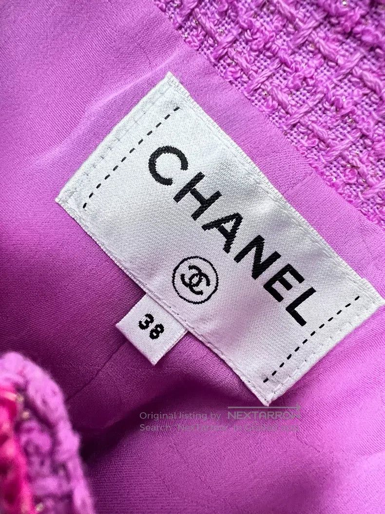 Chanel Chanel Sequin stitching glazed buckle coarse tweed medium Size XS / US 0-2 / IT 36-38 - 5 Thumbnail