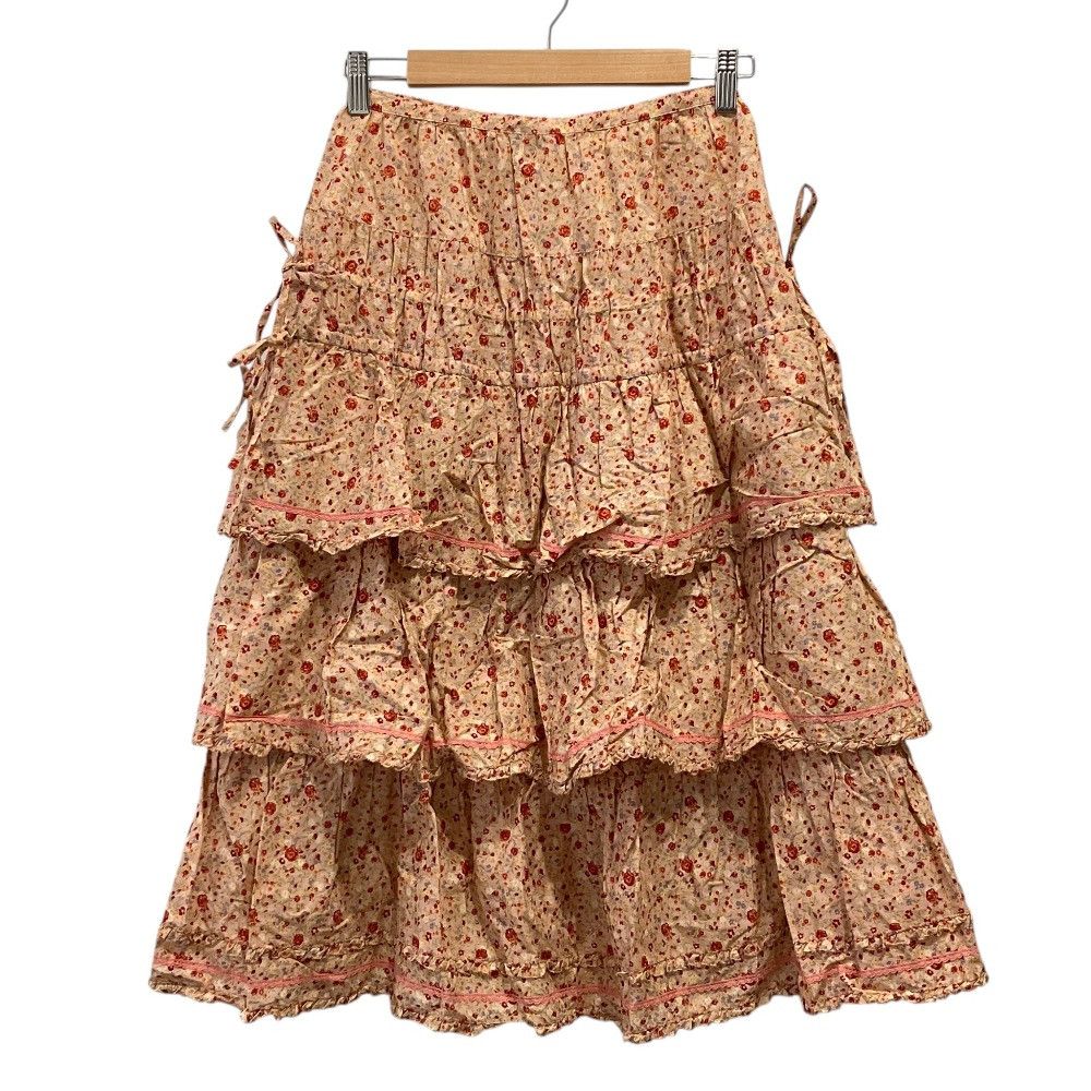 Other Other PINK HOUSE Floral Tiered Skirt Textile Skirts DUTY FREE for USA Size ONE SIZE - 1 Thumbnail