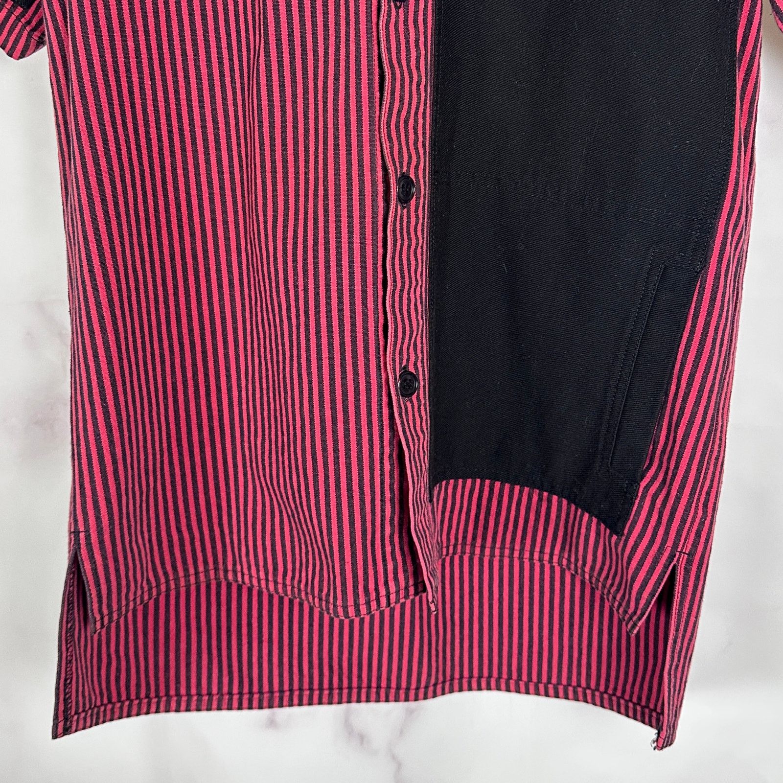 Japanese Brand Milkboy Tokyo Red Stripe Work Punk Bowling Shirt Size US S / EU 44-46 / 1 - 5 Thumbnail