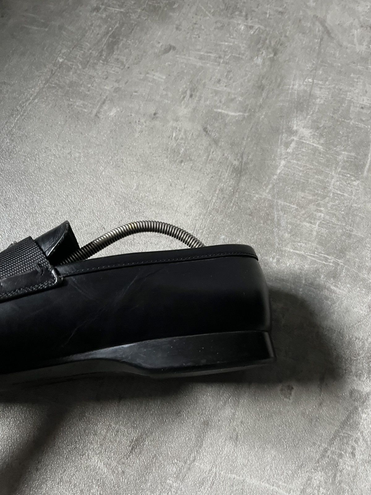 Prada Prada black logo leather loafers rare Size US 10.5 / EU 43-44 - 7 Thumbnail