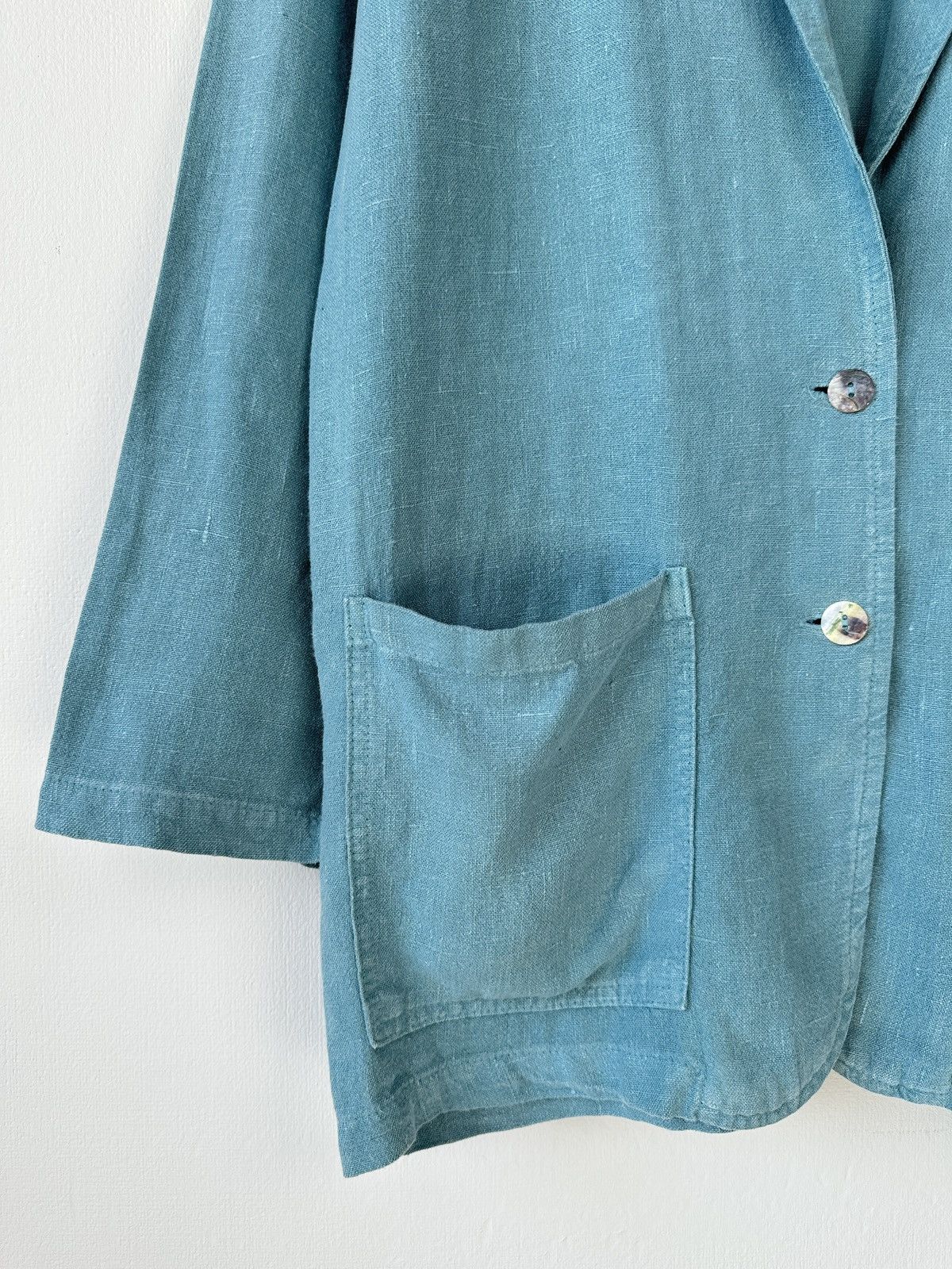 Orvis ORVIS Vintage 100% Linen made in USA Blue Blazer Jacket S Size S / US 4 / IT 40 - 4 Thumbnail