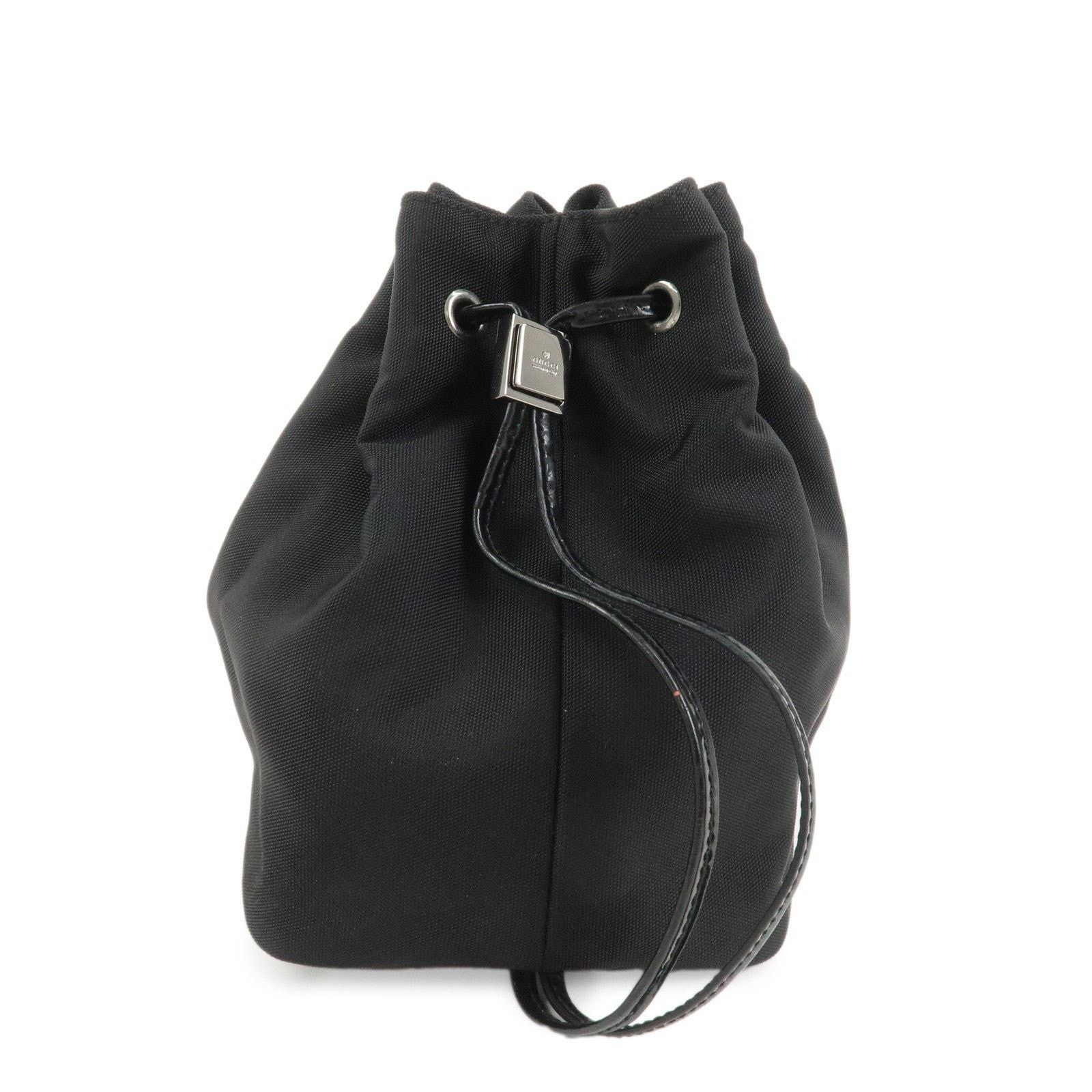 Gucci Gucci Drawstring Nylon Cosmetic Pouch Black Size ONE SIZE - 1 Thumbnail
