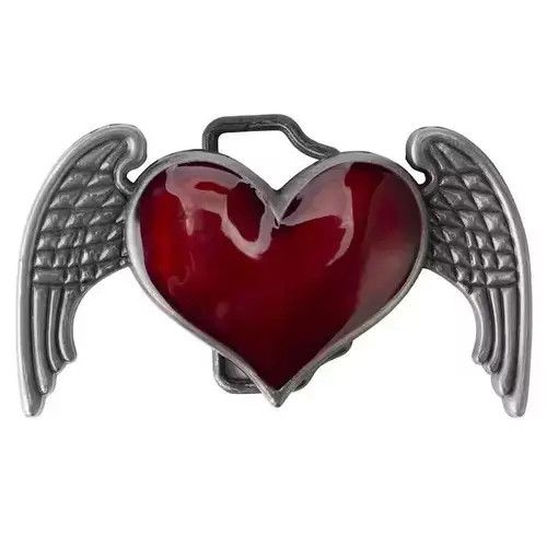 VIBE Red Angel Heart belt buckle ( no belt ) Size ONE SIZE - 6 Thumbnail