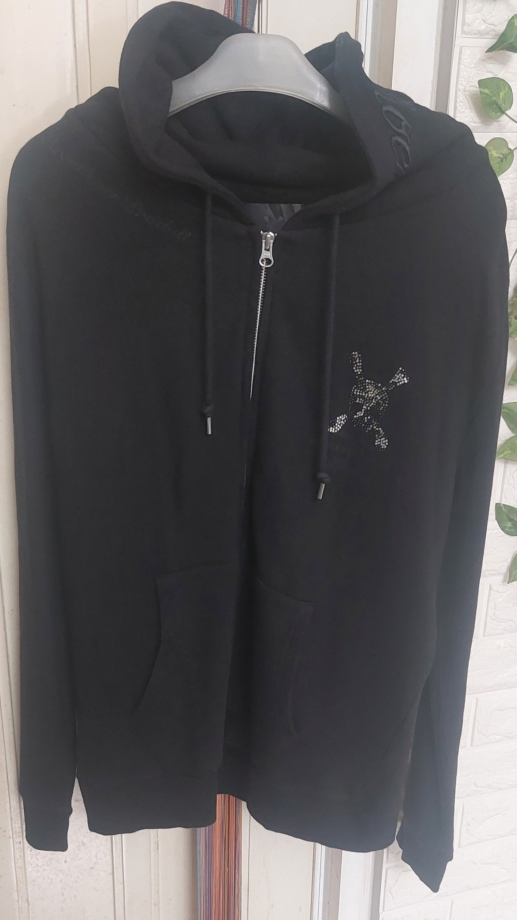 image of Rat Roen Skull Hoodie in Black, Men's (Size Medium)