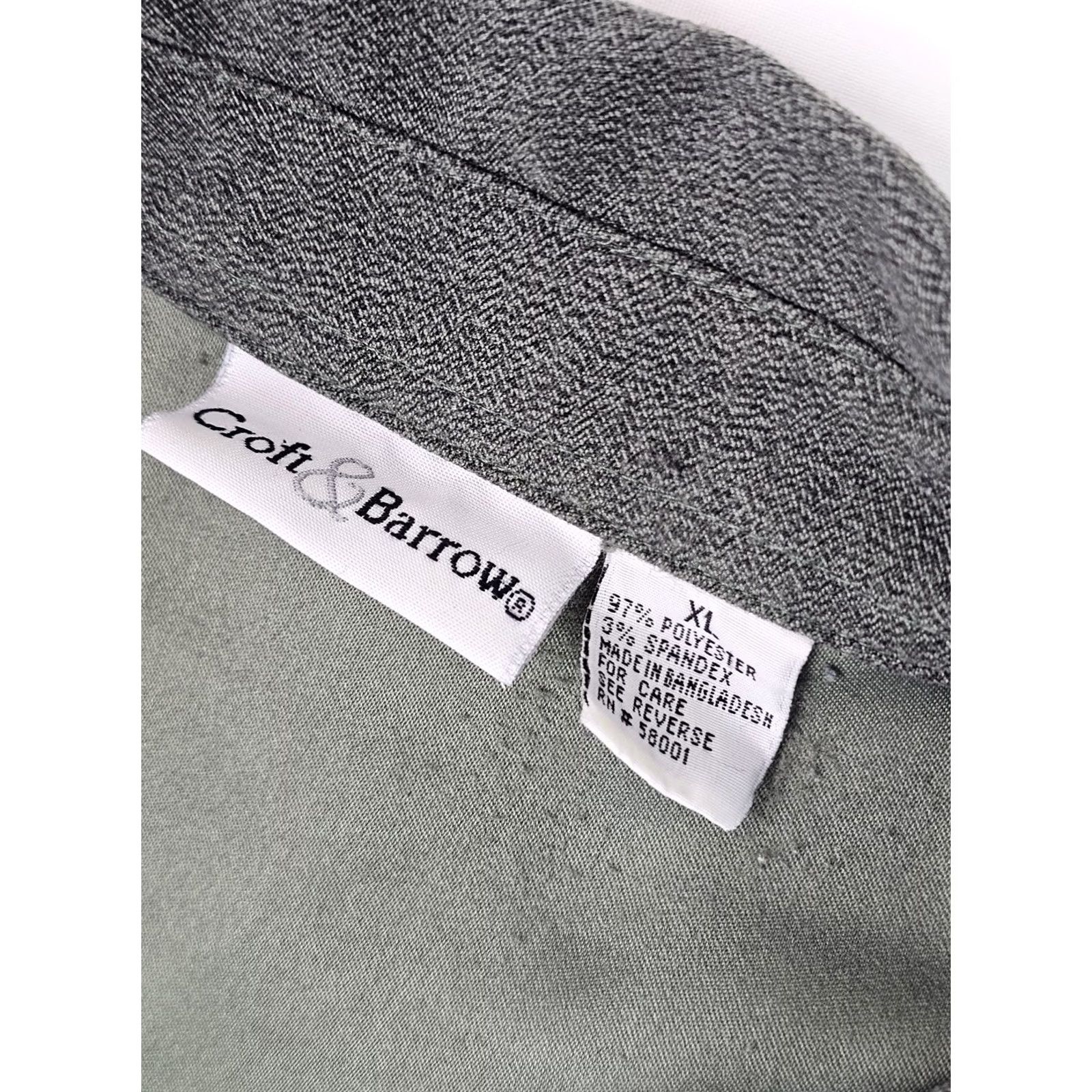 Croft & Barrow Croft & Barrow Button Long Sleeve Blouse – Women XL Heathered Green, White Cardigan? Size XL / US 12-14 / IT 48-50 - 2 Thumbnail
