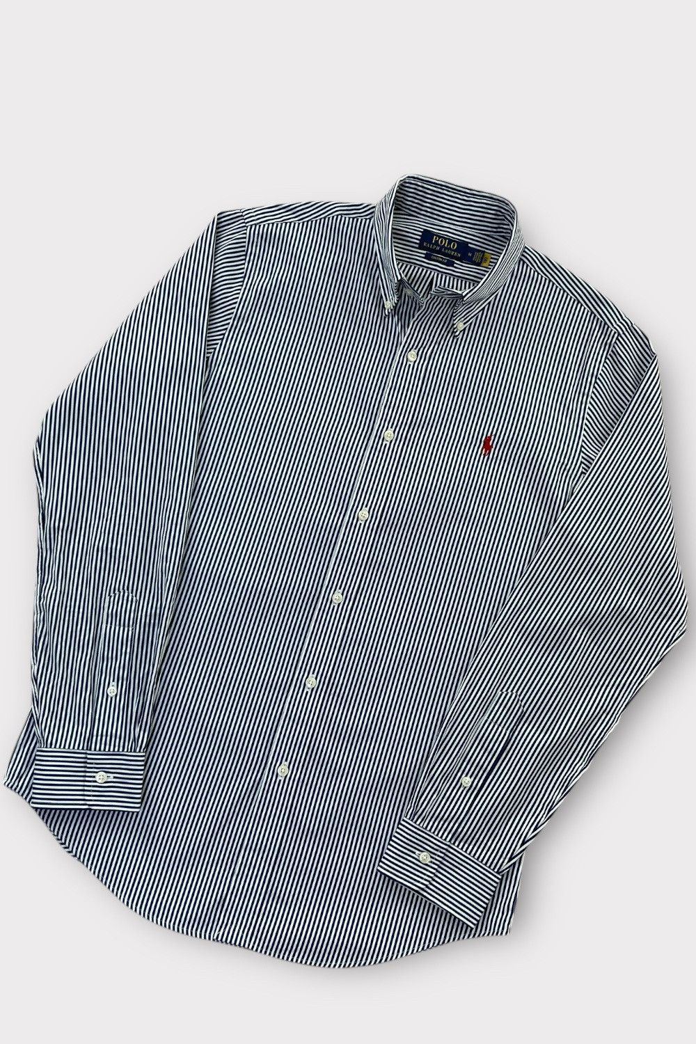 Polo Ralph Lauren M Custom Fit Button Down Striped Shirt QR
