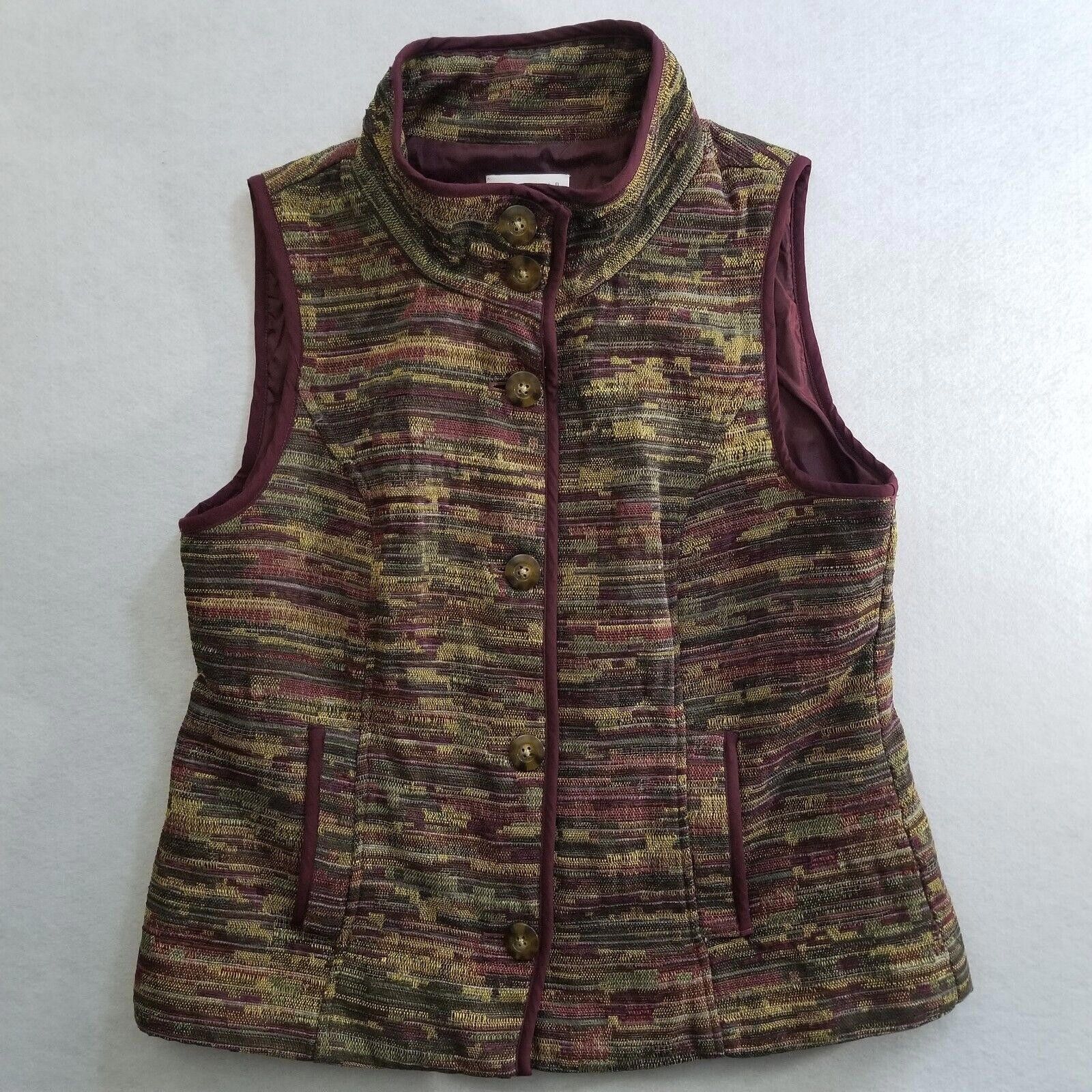 Designer Christopher Banks Large Maroon Lined Sweater Vest Fast Ship Size L / US 10 / IT 46 - 1 Thumbnail