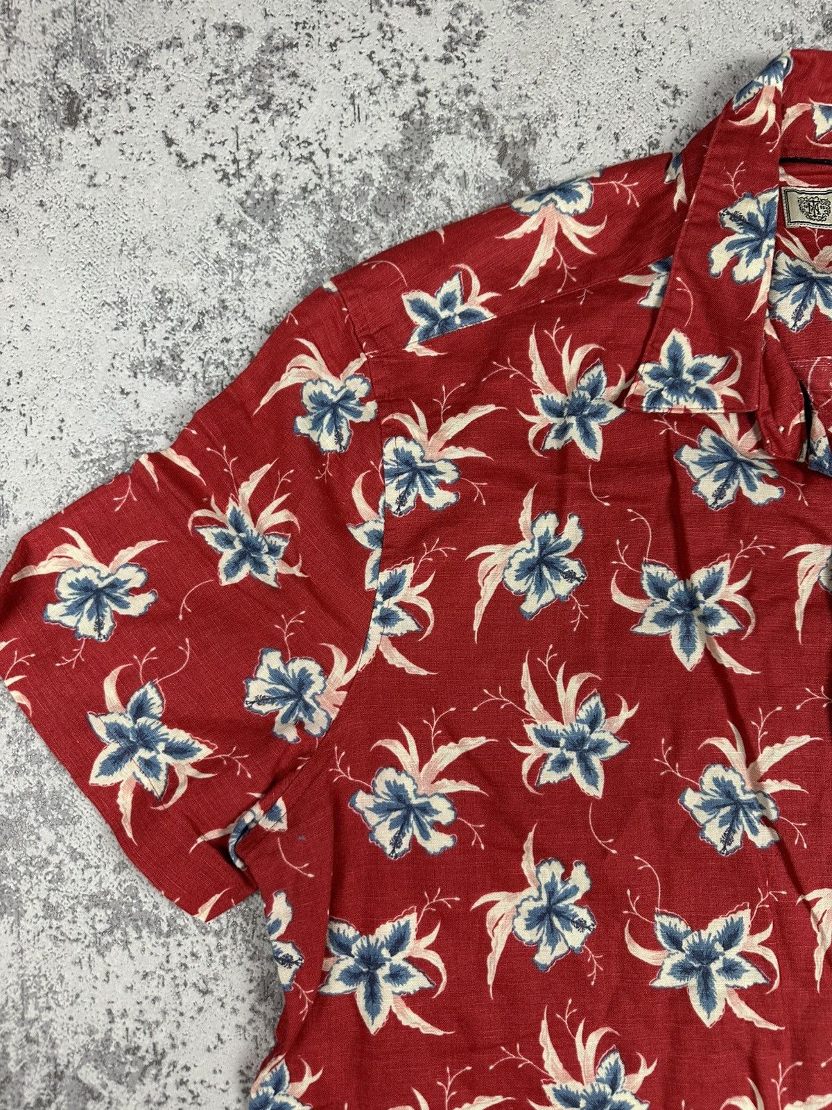 Vintage Red Floral Button-Up Shirt Retro Summer Vibes Size US L / EU 52-54 / 3 - 3 Thumbnail