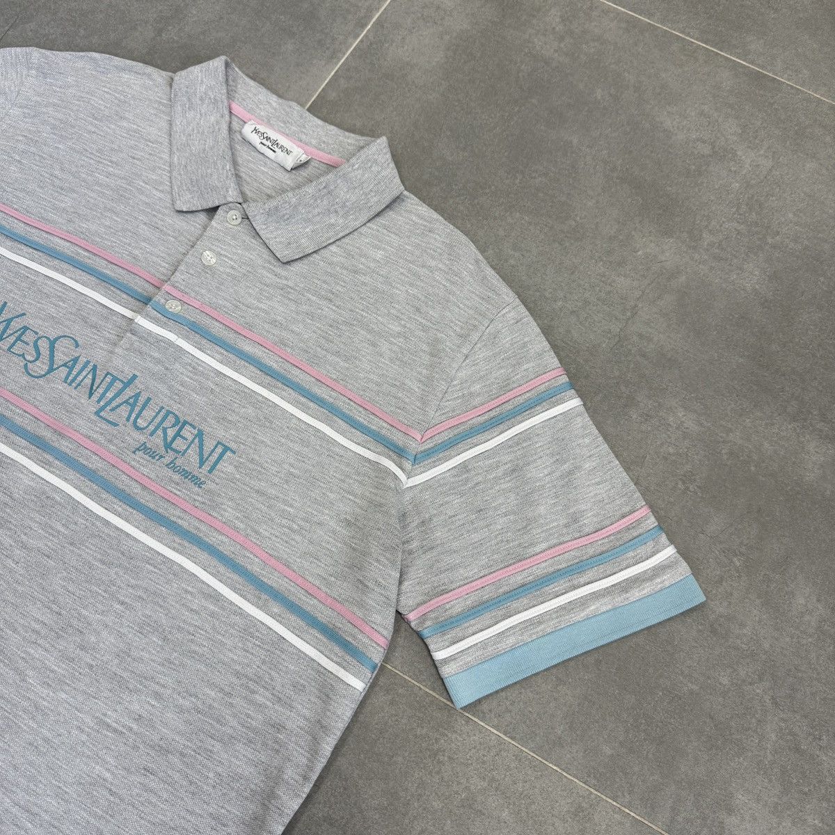 Yves Saint Laurent Vintage Yves Saint Laurent YSL Big Logo Polo Shirt Y2K Size US XL / EU 56 / 4 - 5 Thumbnail