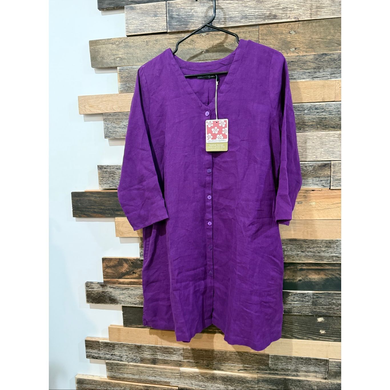Guru Gudrun Sjoden NWT linen tunic blouse pockets size Small Size S / US 4 / IT 40 - 1 Thumbnail