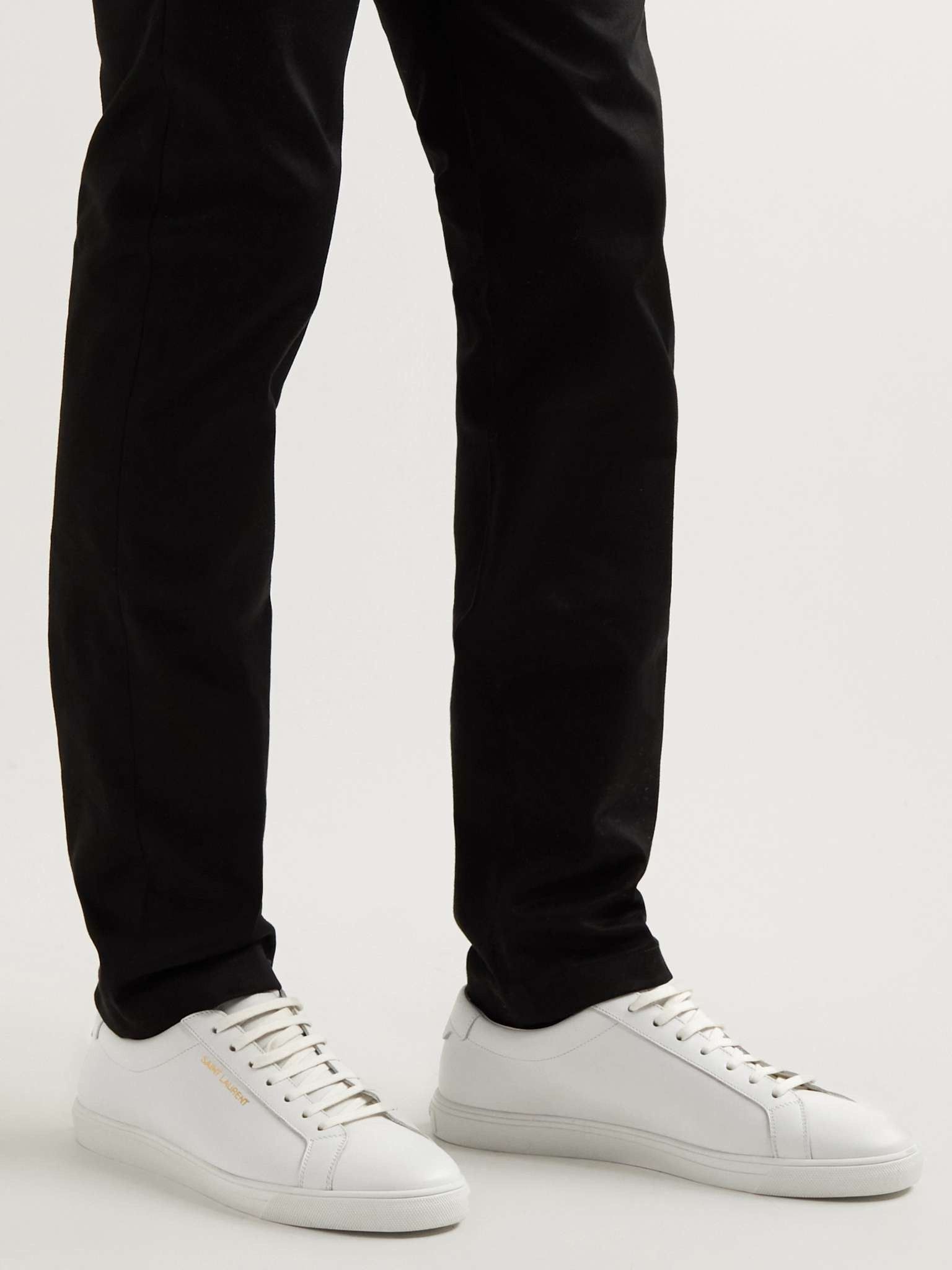 Saint Laurent Paris o1b1hav110425 Andy Leather Sneakers in White Size US 9.5 / EU 42-43 - 3 Thumbnail