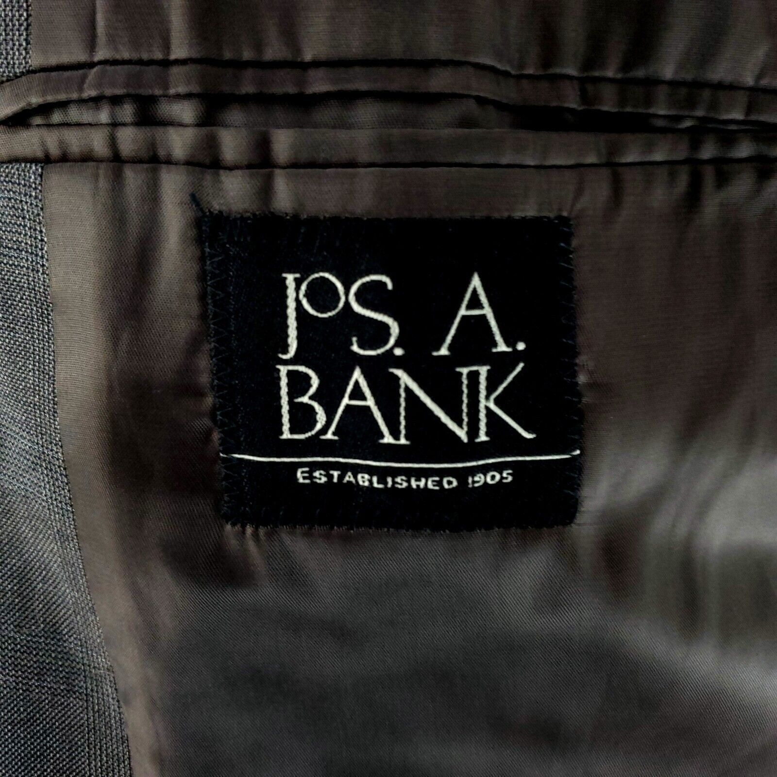 Jos. A. Bank Jos A Bank Wool 2 Button Blazer 42R Gray Plaid Sport Coat Size 42R - 7 Thumbnail