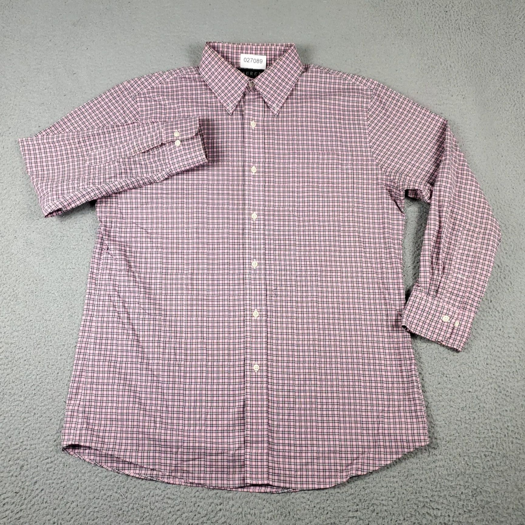 Ralph Lauren Ralph Lauren Shirt Mens 16.5 Pink Plaid Dress Button-Down Long Sleeve Adult Medium (Size 16.5) Pink Size 42R - 2 Thumbnail