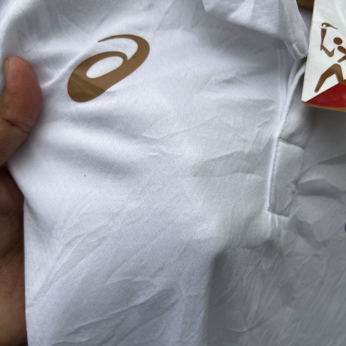 Asics “ASICS” OLYMPIC TORCH RELAY TOKYO 2020 DEADSTOCK POLO TEE Size US M / EU 48-50 / 2 - 4 Thumbnail