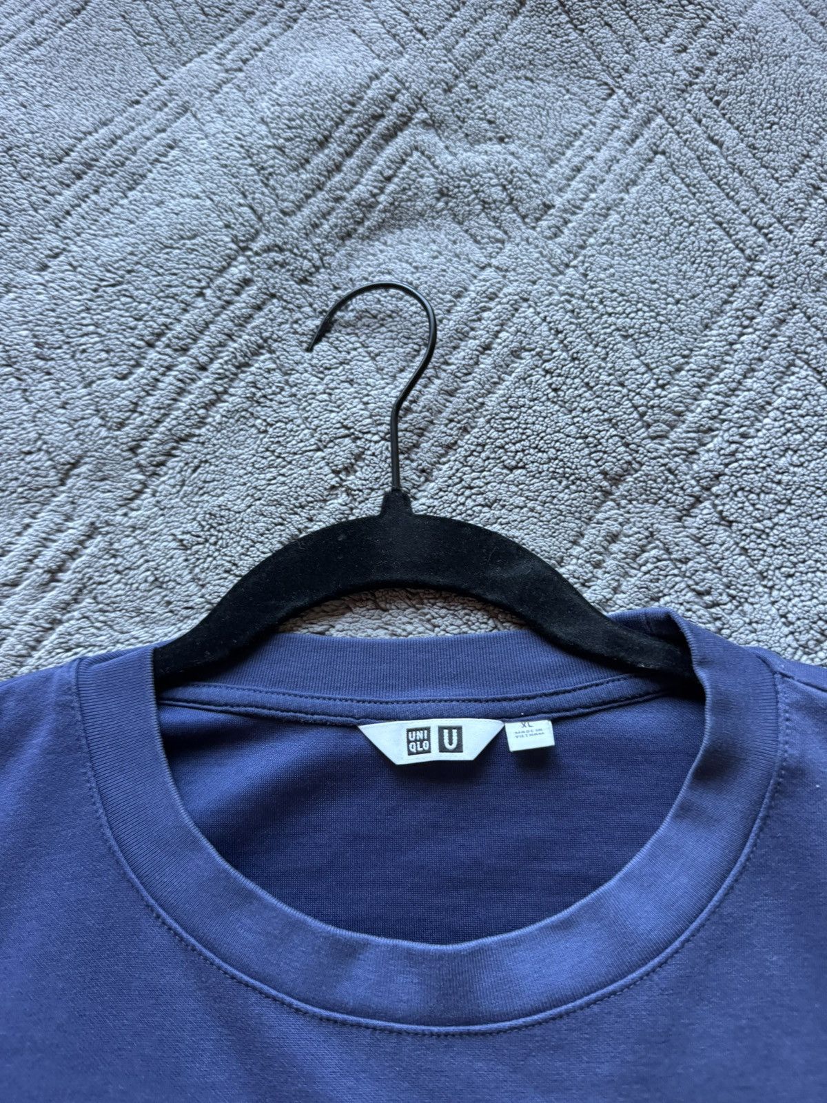 Uniqlo Navy Blue Uniq-lo Airism Tee Size US XL / EU 56 / 4 - 2 Thumbnail