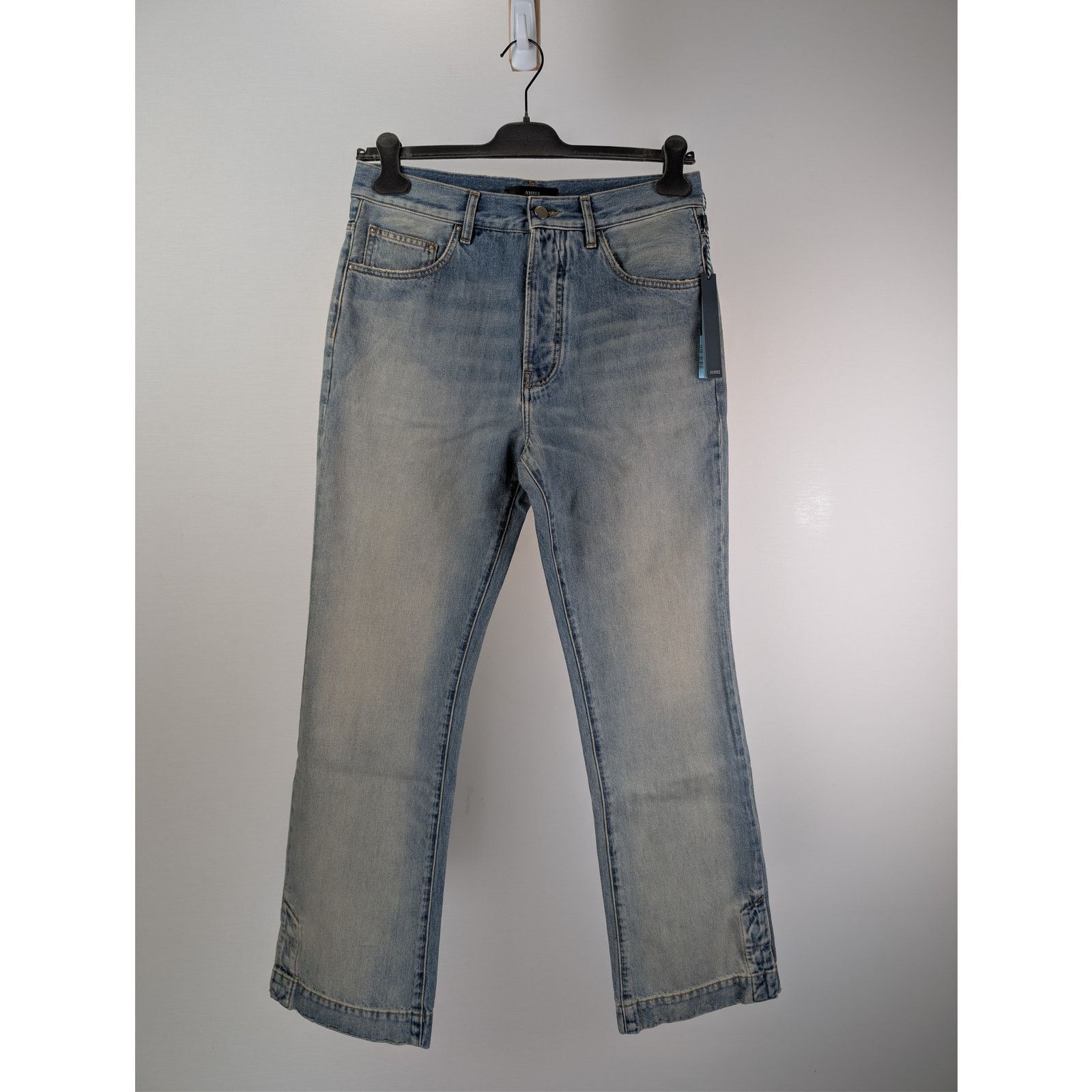 Amiri o1rshd1 Amiri Straight Leg Flare Jean Denim Antique Indigo Size US 36 / EU 52 - 1 Thumbnail